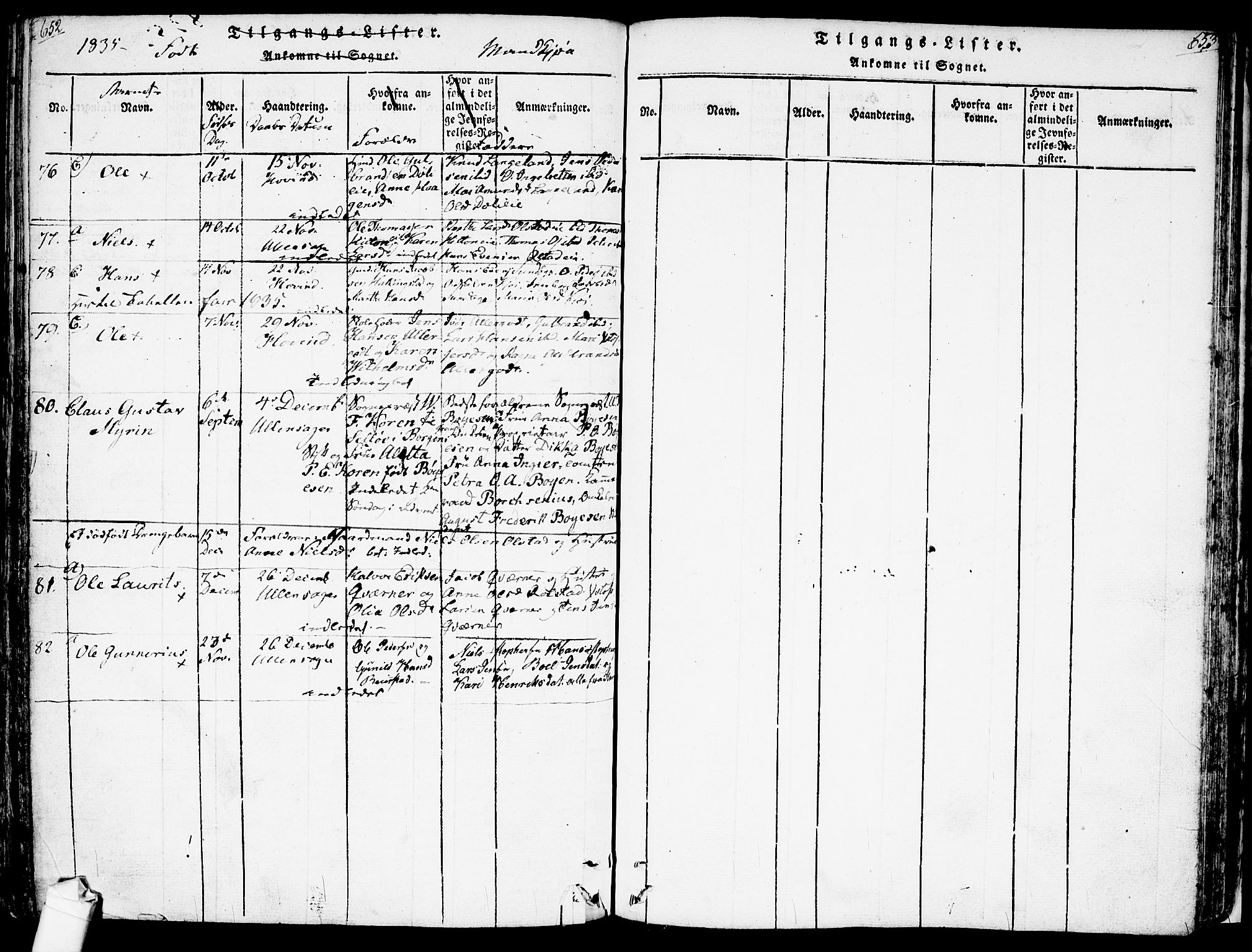 Ullensaker prestekontor Kirkebøker, AV/SAO-A-10236a/F/Fa/L0013: Parish register (official) no. I 13, 1815-1835, p. 652-653