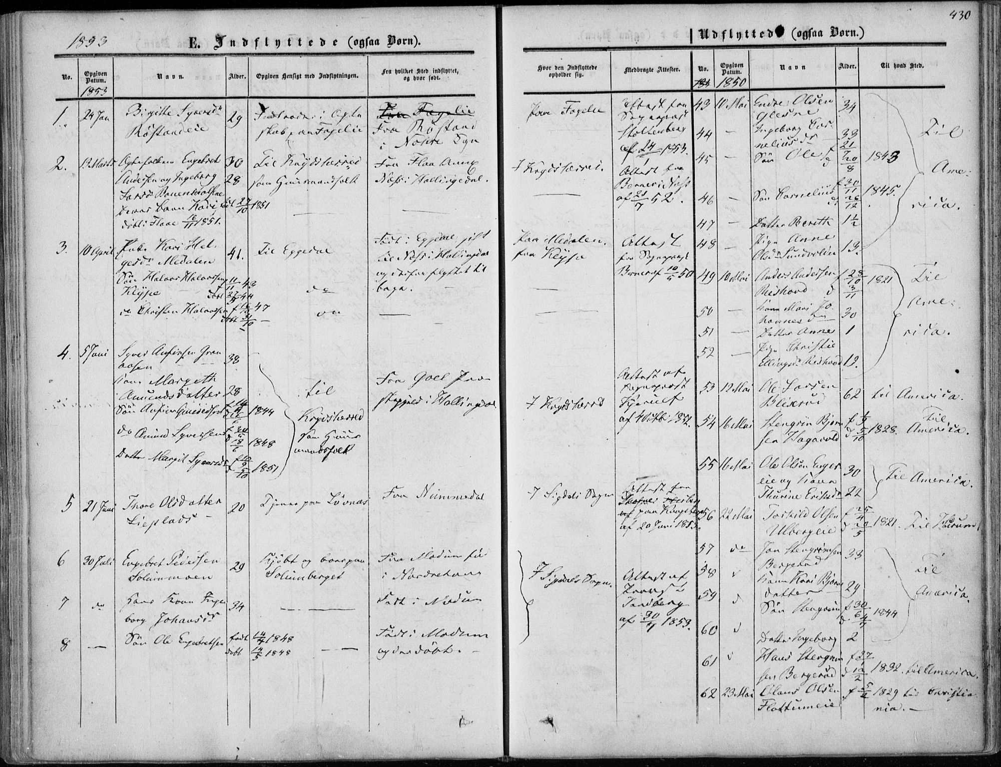 Sigdal kirkebøker, SAKO/A-245/F/Fa/L0008: Parish register (official) no. I 8, 1850-1859, p. 430