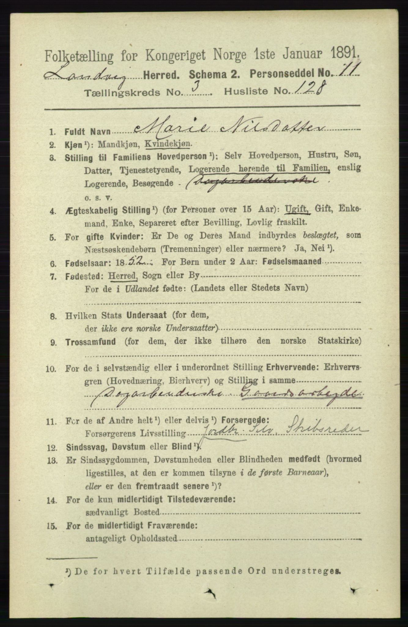 RA, 1891 census for 0924 Landvik, 1891, p. 1703