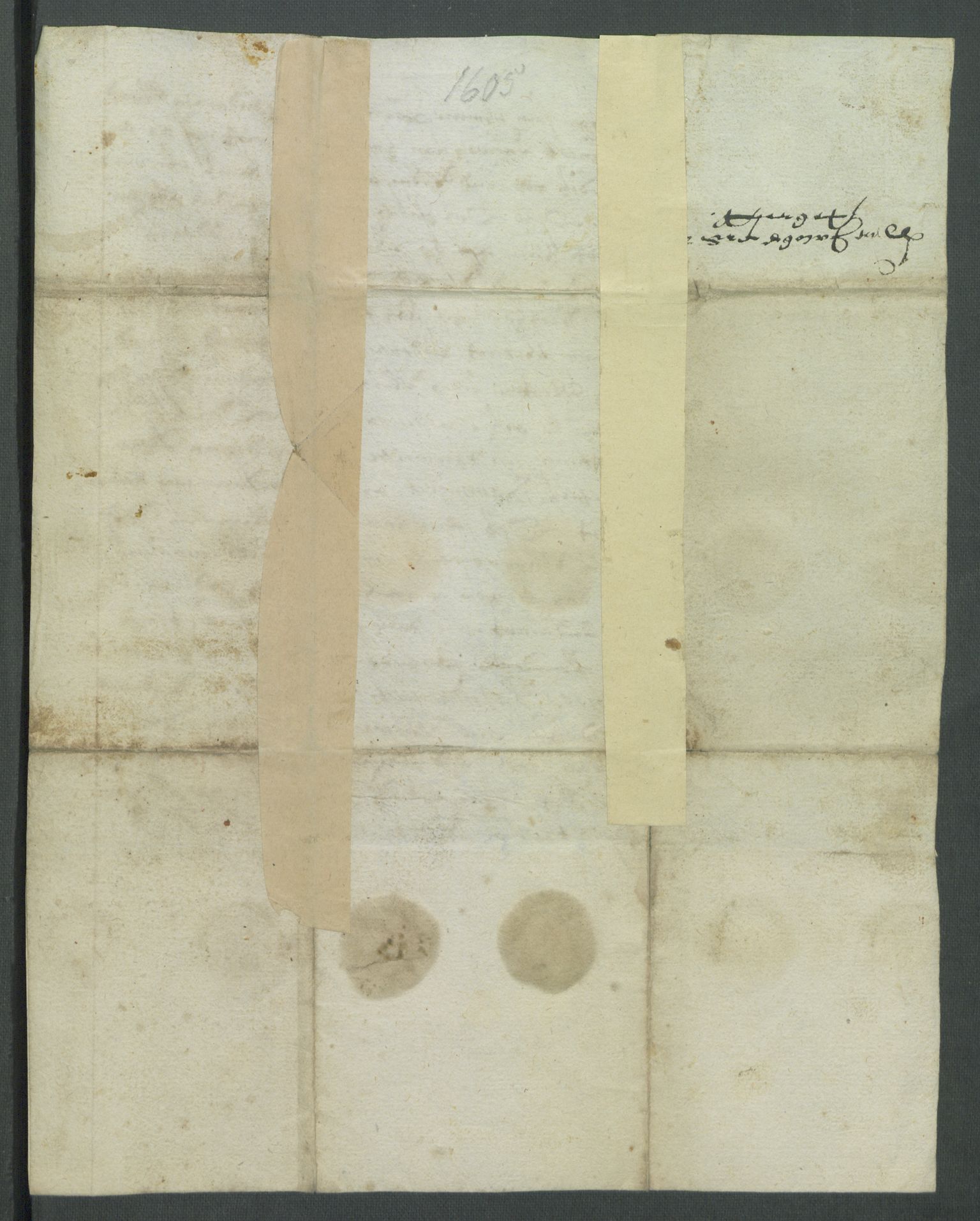 Riksarkivets diplomsamling, AV/RA-EA-5965/F02/L0114: Dokumenter, 1605, p. 5