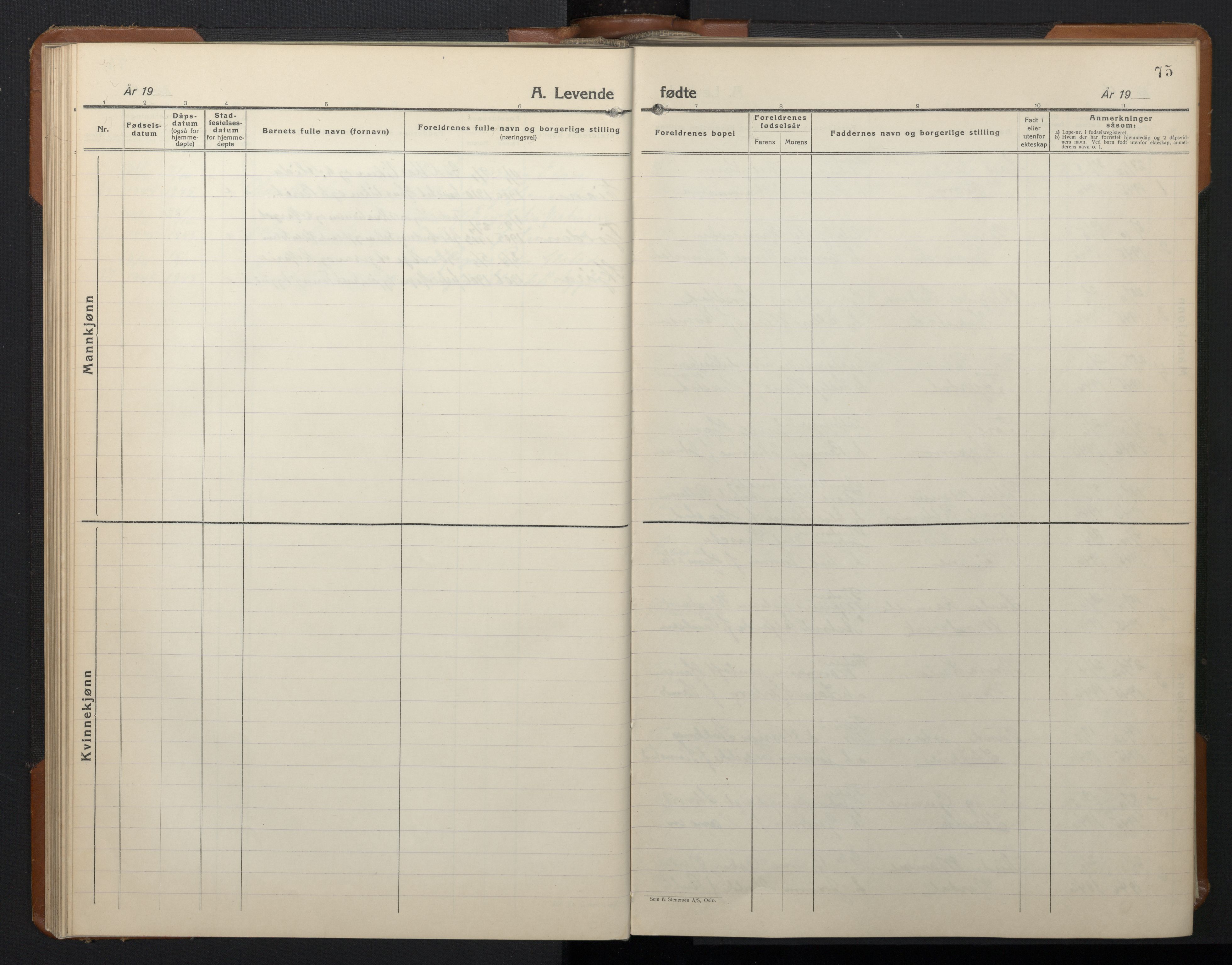 Ministerialprotokoller, klokkerbøker og fødselsregistre - Sør-Trøndelag, SAT/A-1456/657/L0718: Parish register (copy) no. 657C05, 1923-1948, p. 75