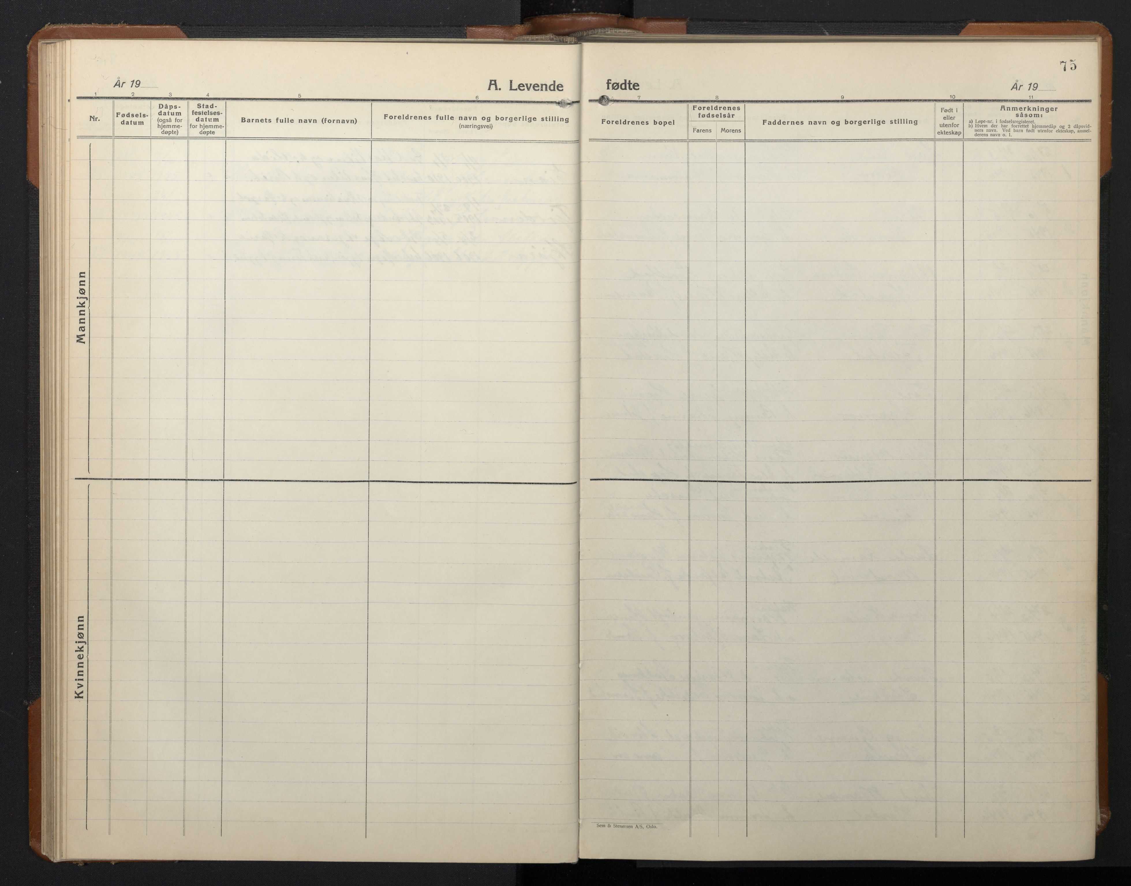 Ministerialprotokoller, klokkerbøker og fødselsregistre - Sør-Trøndelag, AV/SAT-A-1456/657/L0718: Parish register (copy) no. 657C05, 1923-1948, p. 75