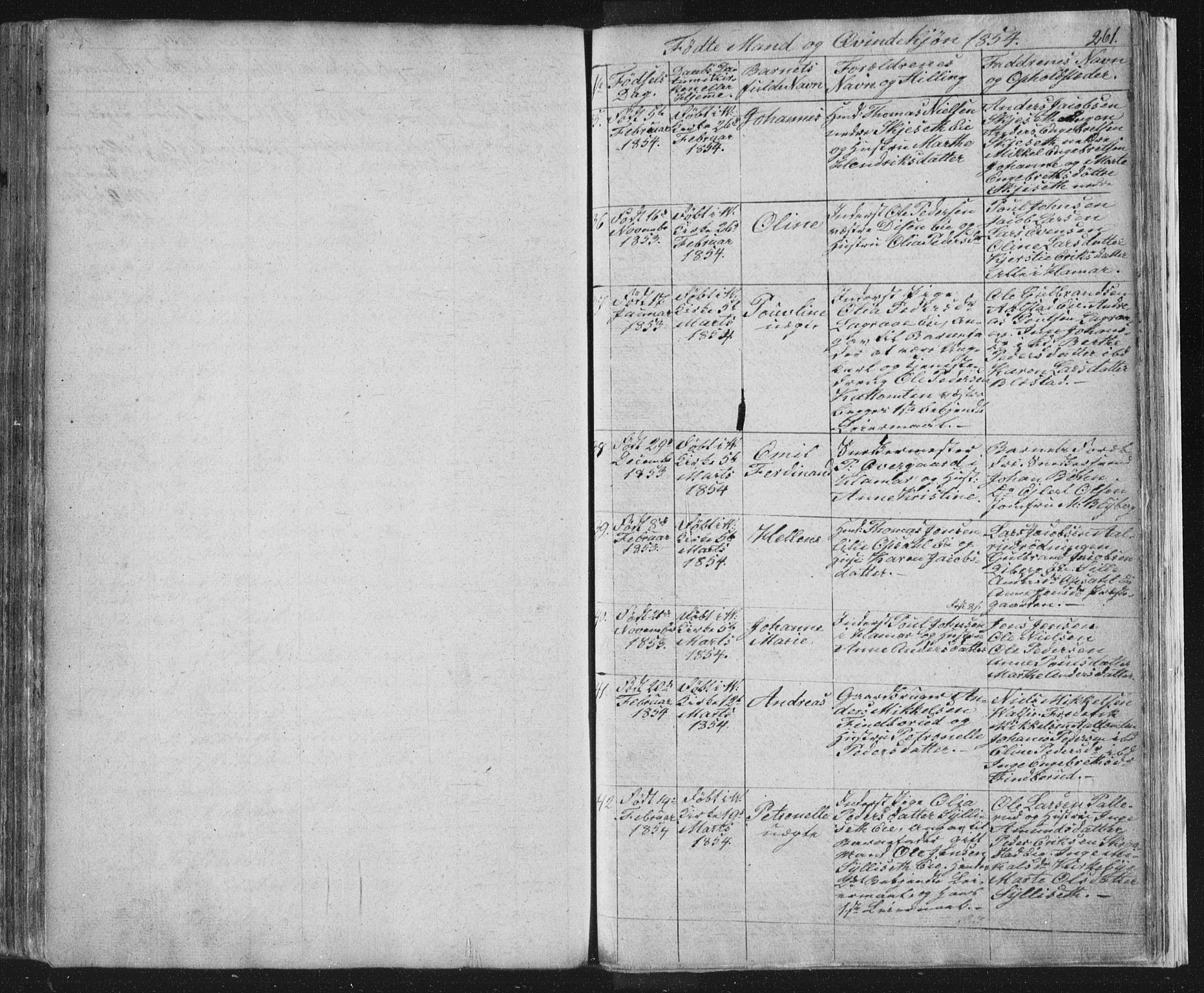 Vang prestekontor, Hedmark, SAH/PREST-008/H/Ha/Hab/L0008: Parish register (copy) no. 8, 1832-1854, p. 261