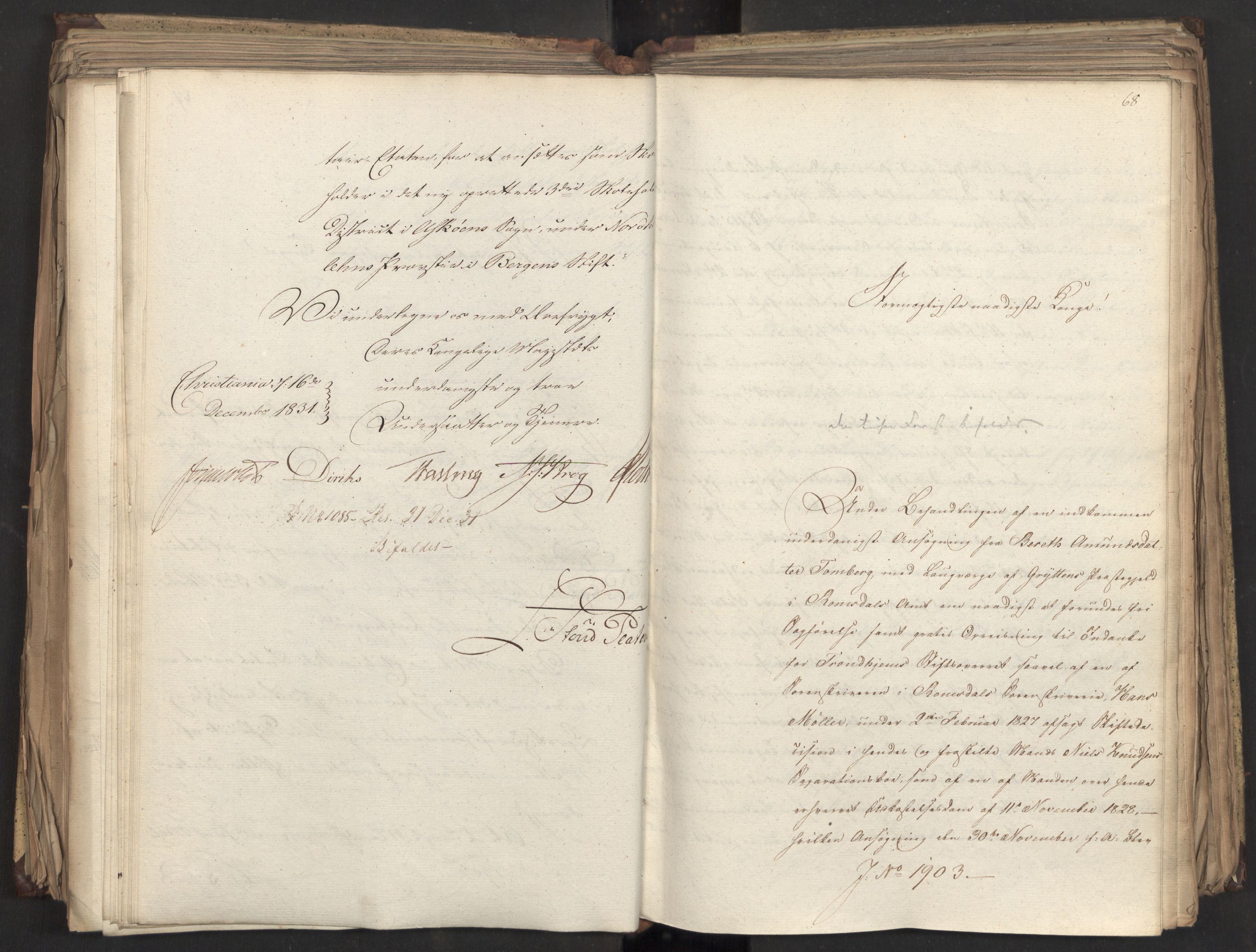Statsrådsavdelingen i Stockholm, AV/RA-S-1003/D/Da/L0075: Regjeringsinnstillinger nr. 1840-1940, 1831, p. 225