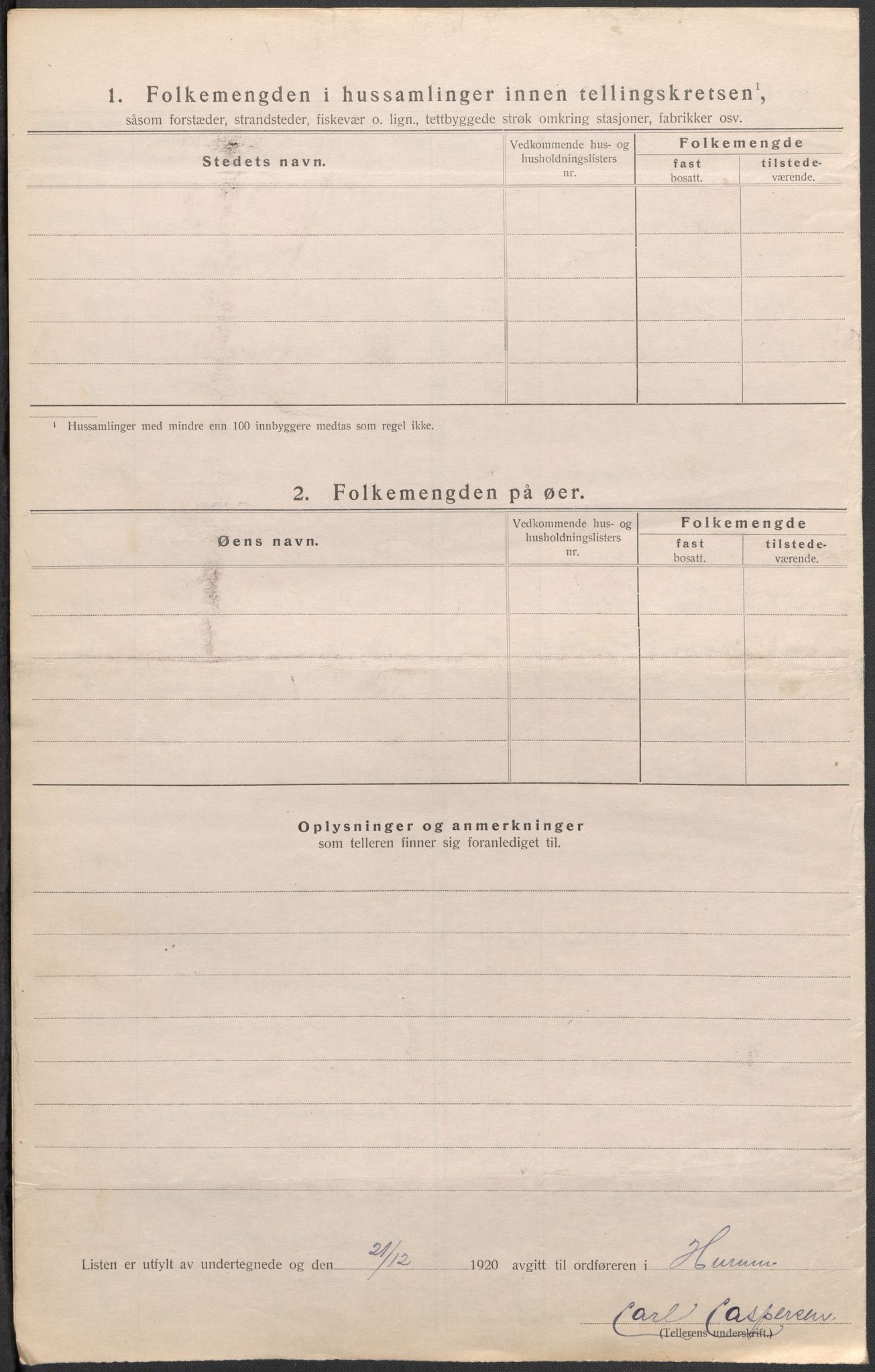 SAKO, 1920 census for Hurum, 1920, p. 7