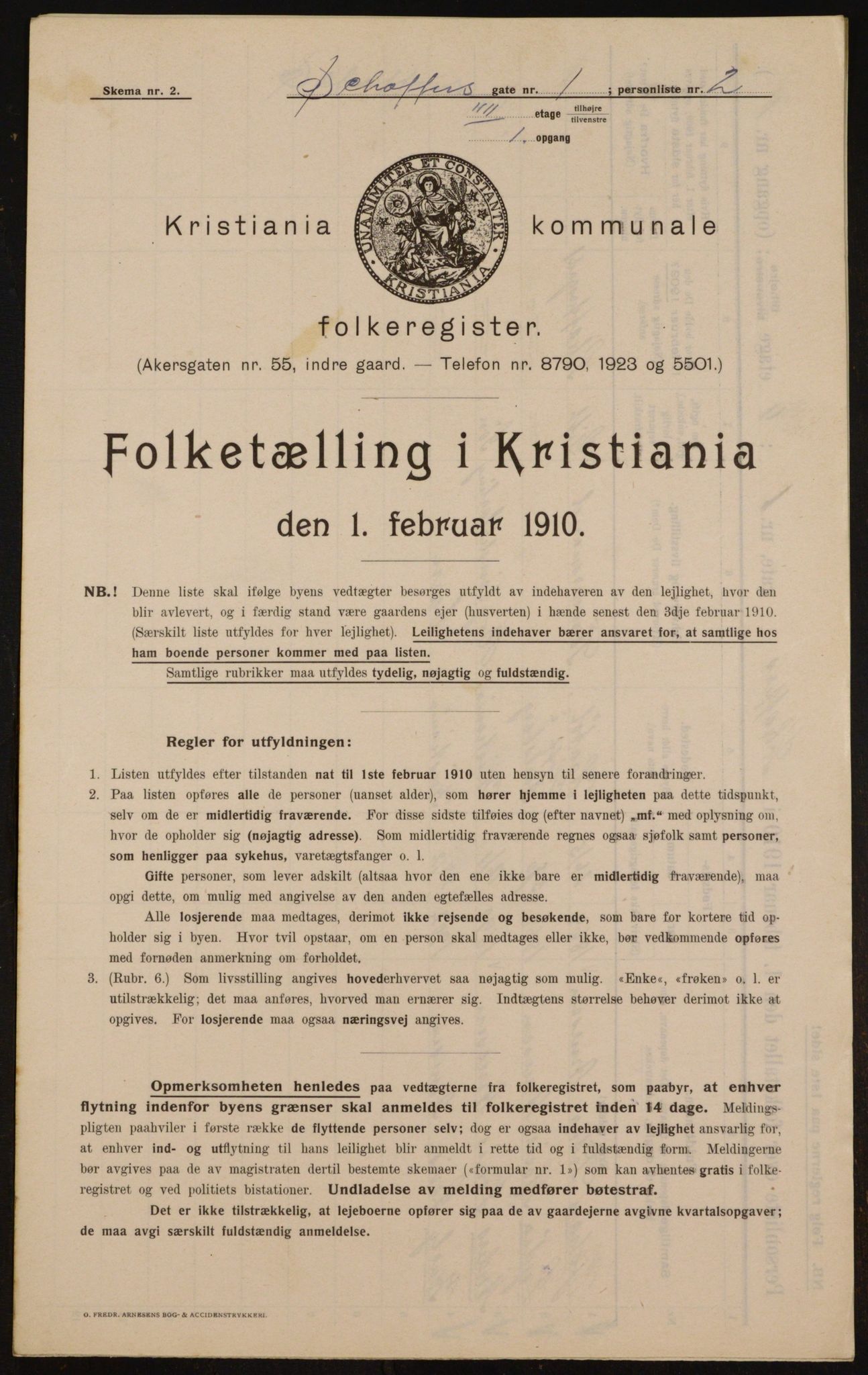 OBA, Municipal Census 1910 for Kristiania, 1910, p. 88768