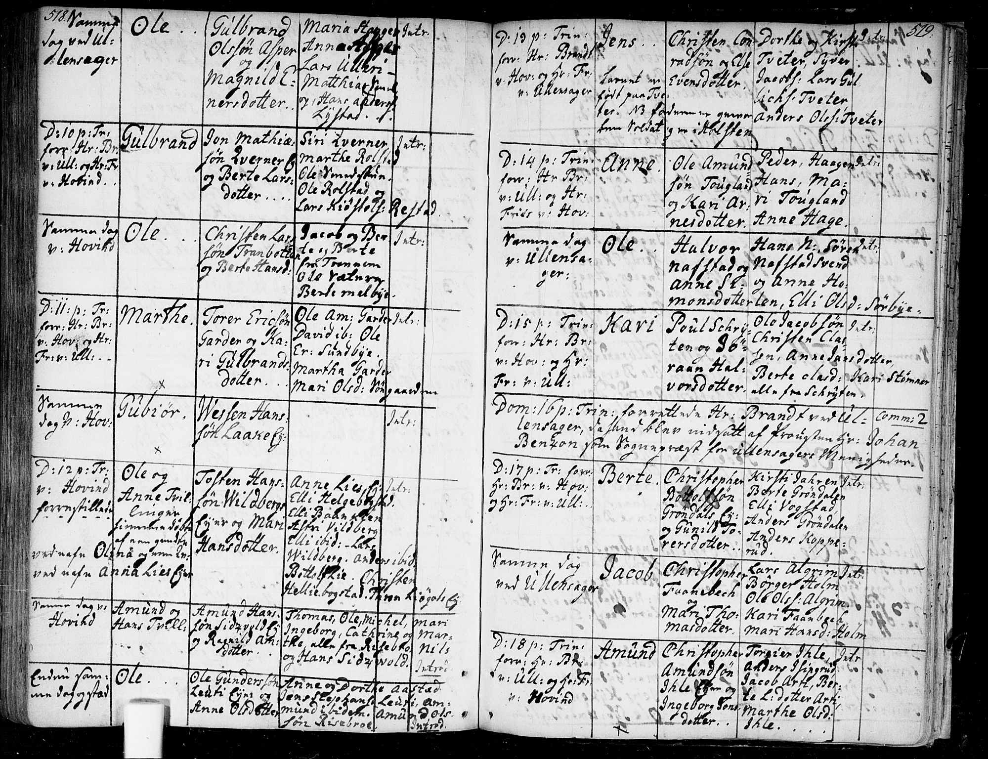 Ullensaker prestekontor Kirkebøker, AV/SAO-A-10236a/F/Fa/L0005: Parish register (official) no. I 5, 1733-1762, p. 518-519