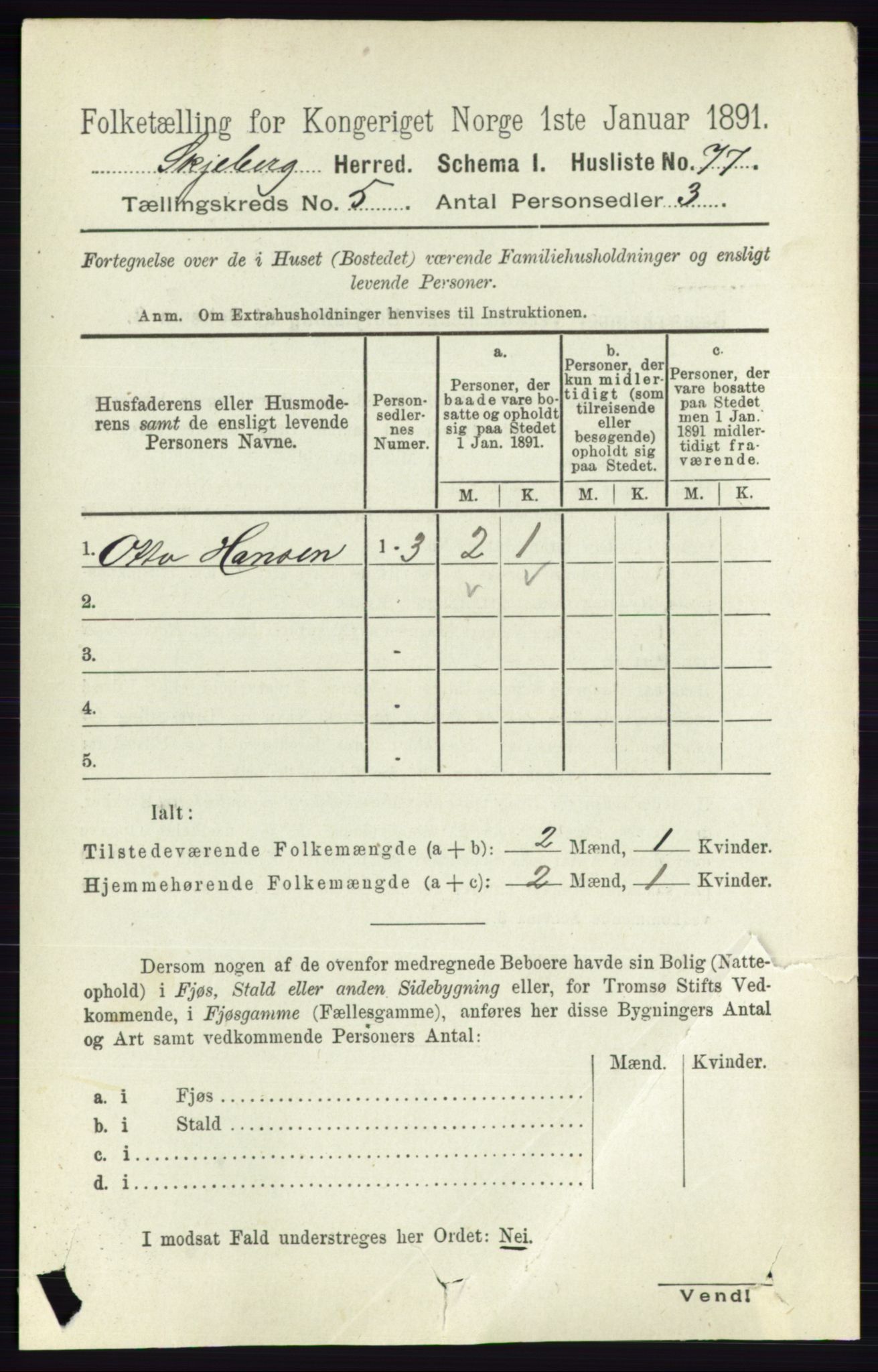 RA, 1891 census for 0115 Skjeberg, 1891, p. 2272