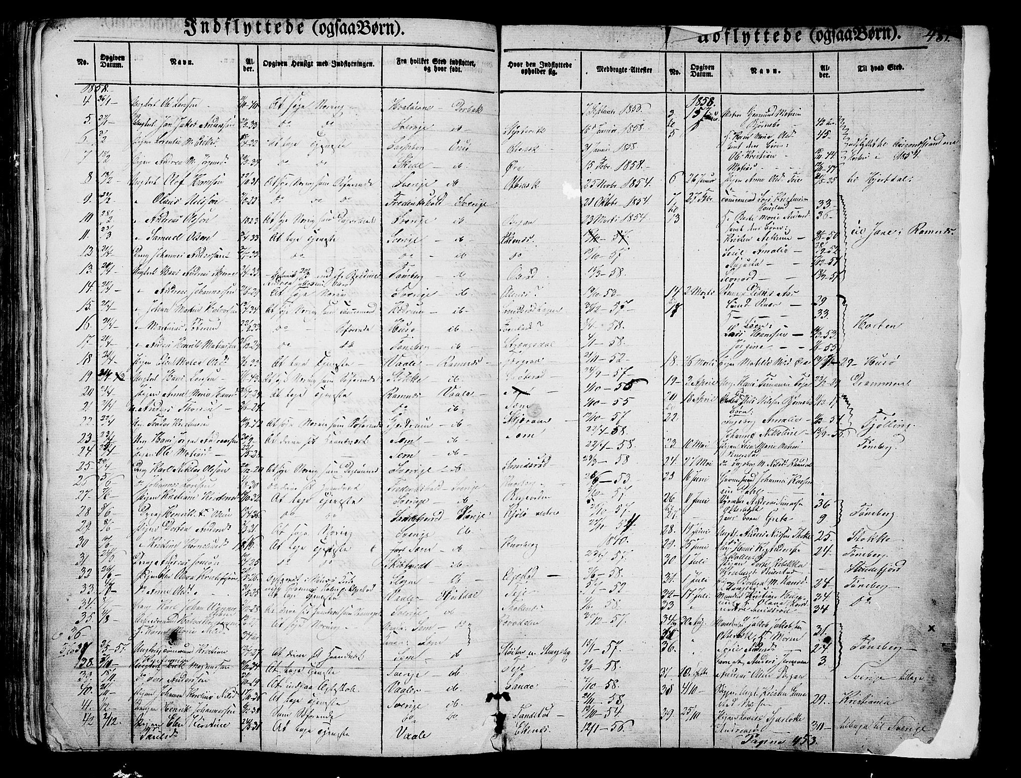 Nøtterøy kirkebøker, AV/SAKO-A-354/G/Ga/L0001: Parish register (copy) no. I 1, 1844-1859, p. 481