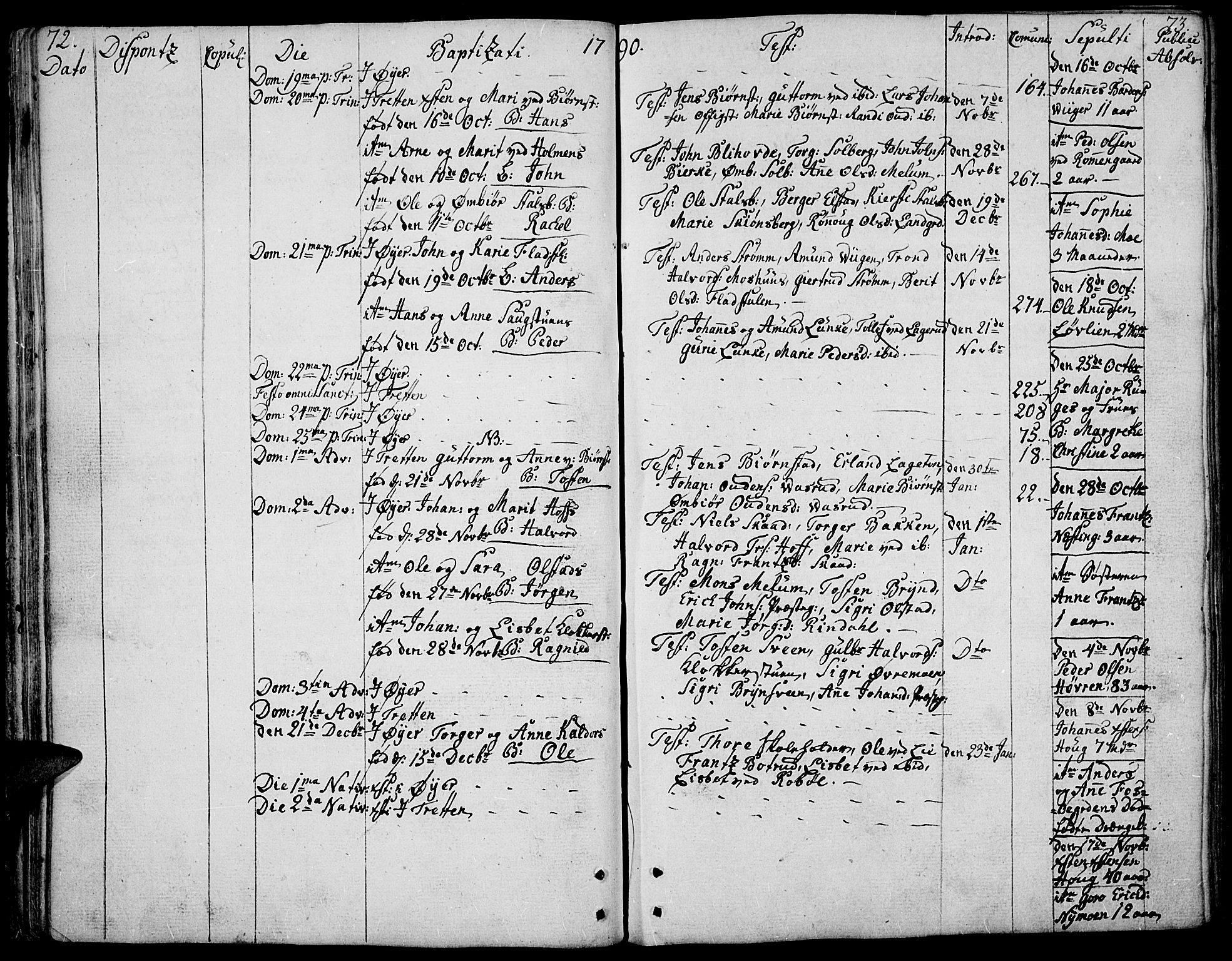 Øyer prestekontor, SAH/PREST-084/H/Ha/Haa/L0003: Parish register (official) no. 3, 1784-1824, p. 72-73