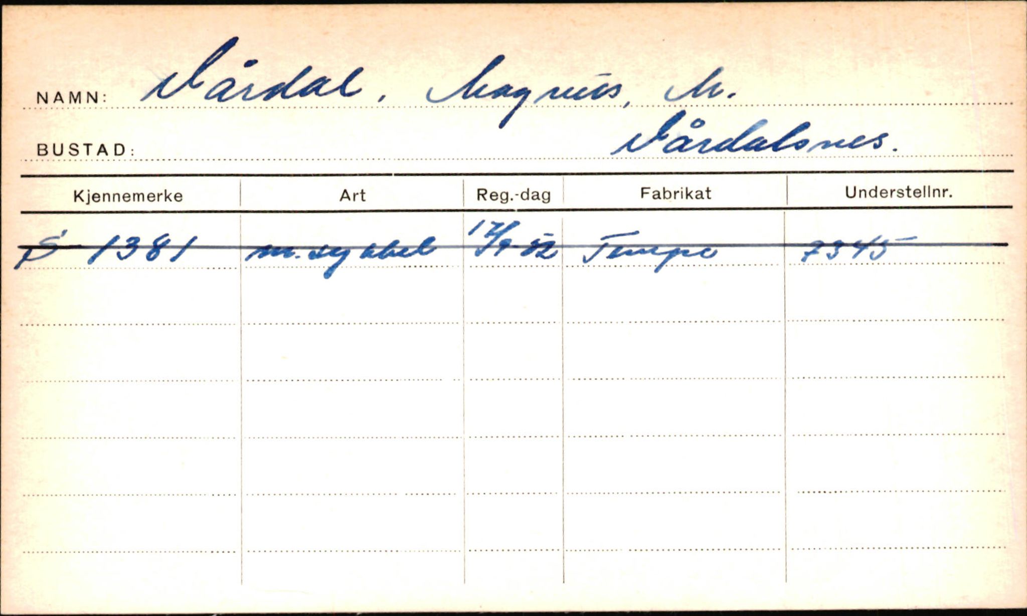 Statens vegvesen, Sogn og Fjordane vegkontor, AV/SAB-A-5301/4/F/L0002: Eigarregister Fjordane til 1.6.1961, 1930-1961, p. 570