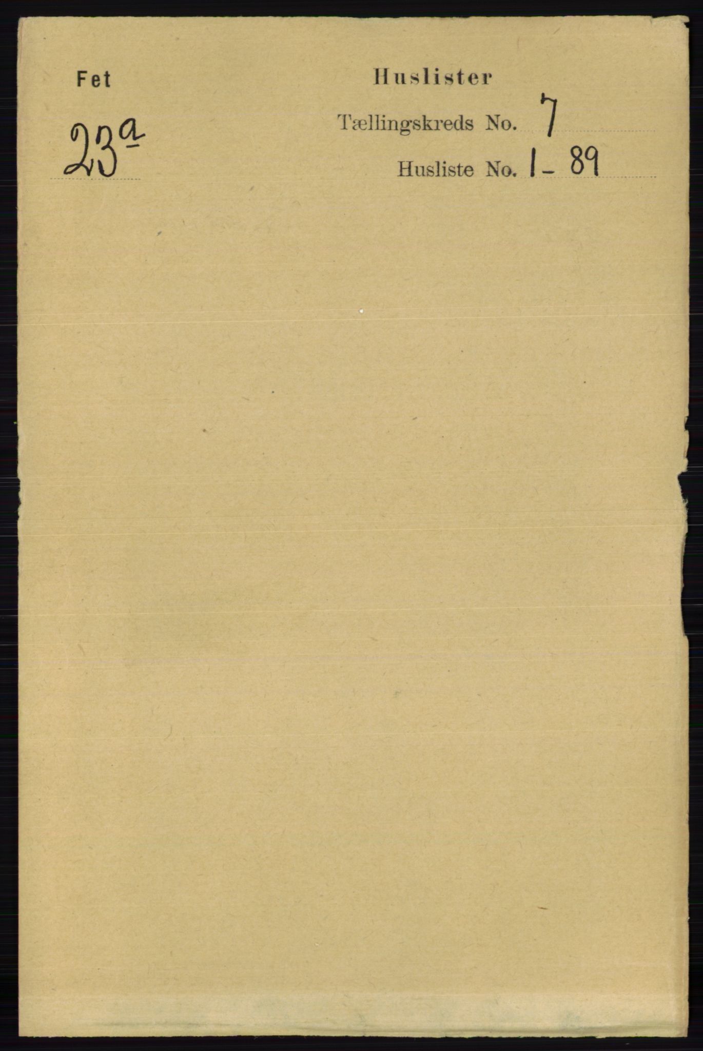 RA, 1891 census for 0227 Fet, 1891, p. 2350