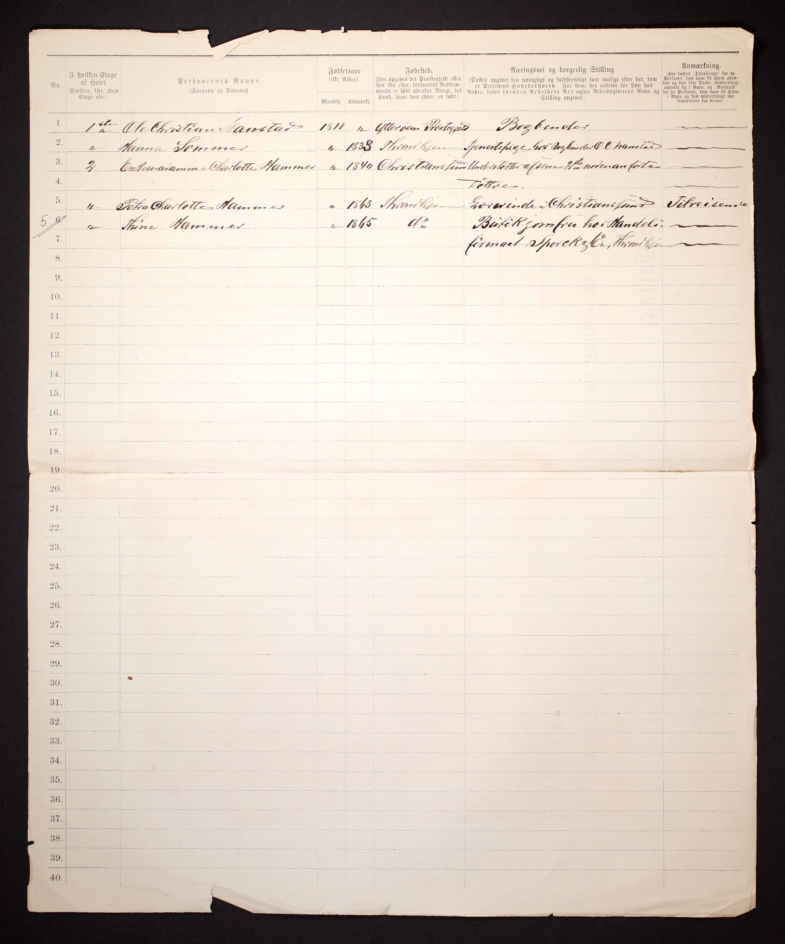 SAT, 1885 census for 1601 Trondheim, 1885, p. 1832