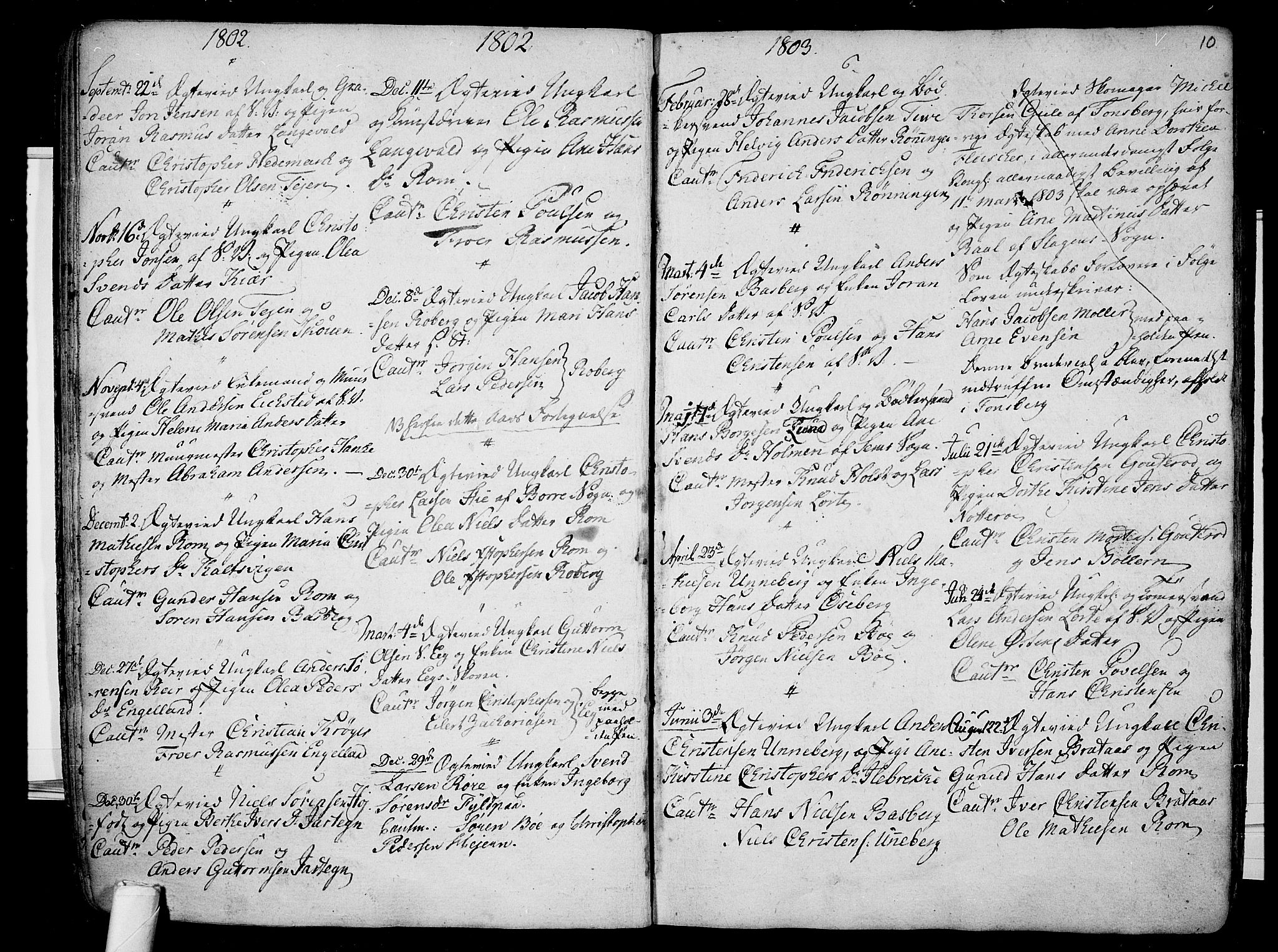 Sem kirkebøker, AV/SAKO-A-5/F/Fb/L0003: Parish register (official) no. II 3, 1792-1814, p. 10