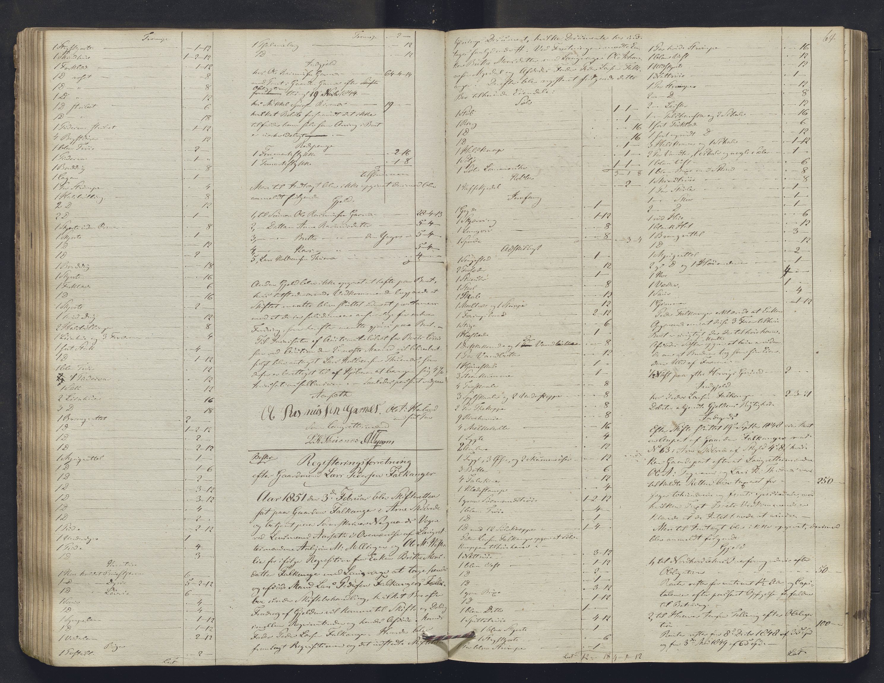 Nordhordland sorenskrivar, SAB/A-2901/1/H/Hb/L0004: Registreringsprotokollar, 1846-1852, p. 64