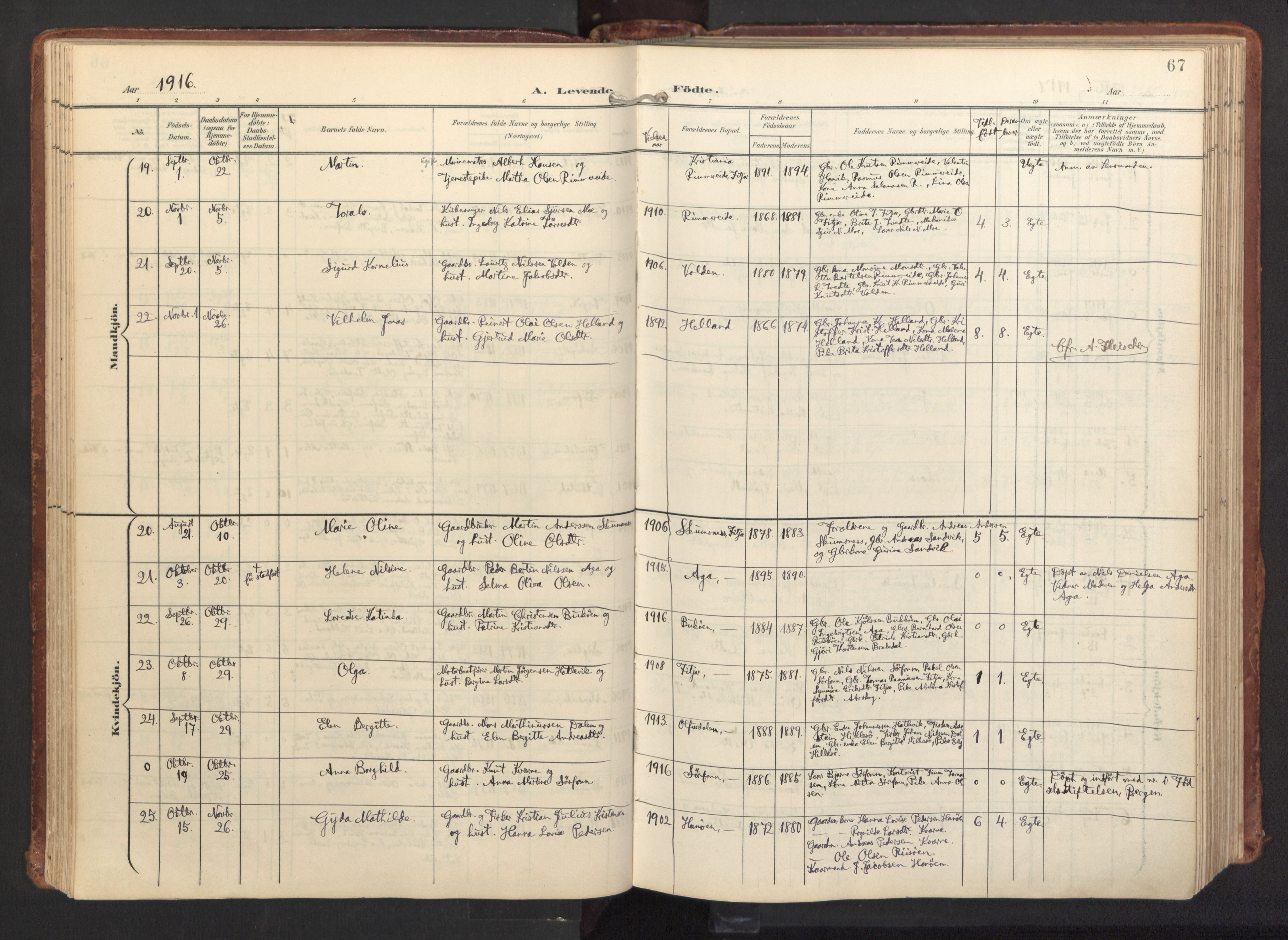 Fitjar sokneprestembete, AV/SAB-A-99926: Parish register (official) no. A 3, 1900-1918, p. 67