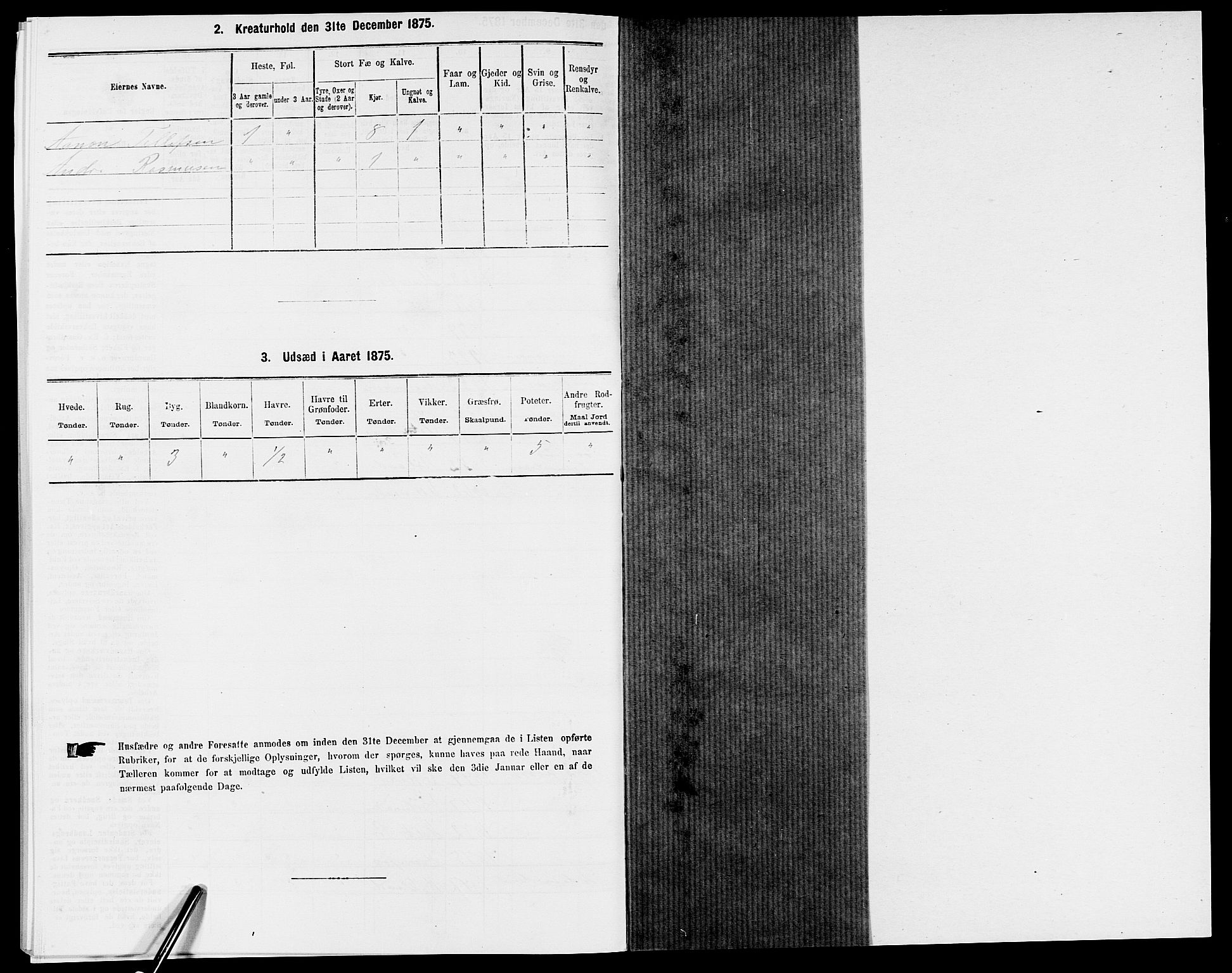 SAK, 1875 census for 0933P Herefoss, 1875, p. 106