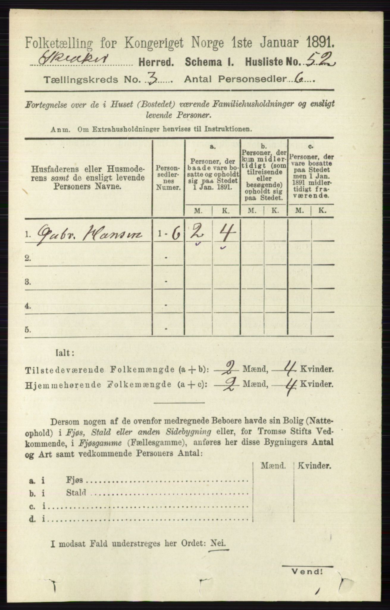 RA, 1891 census for 0513 Skjåk, 1891, p. 935