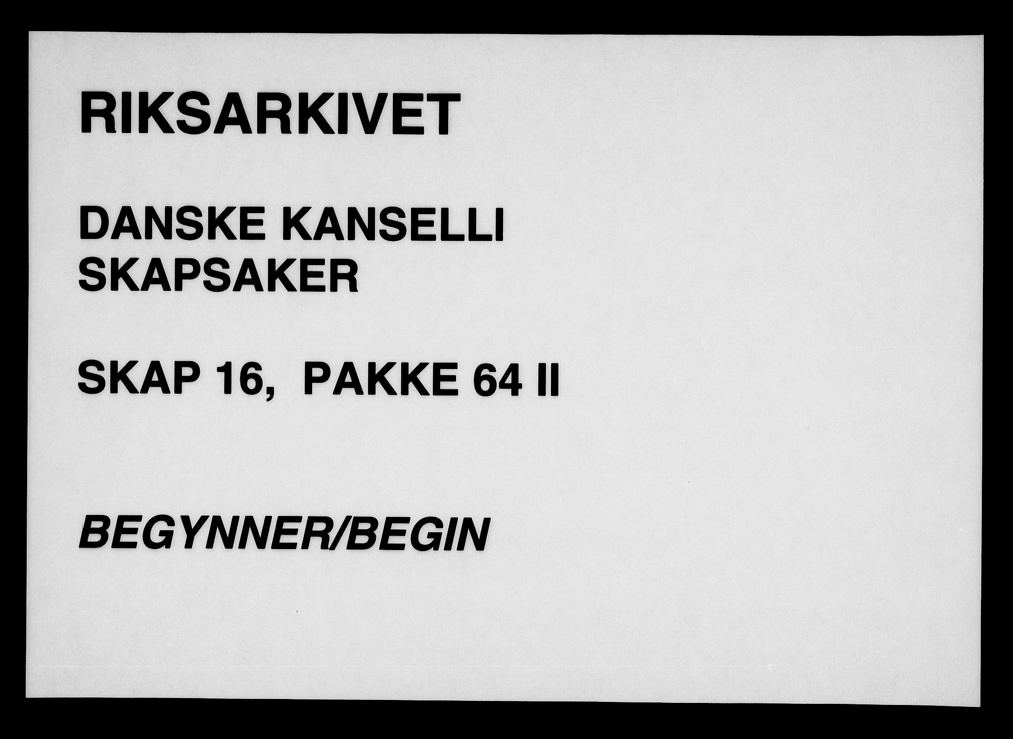 Danske Kanselli, Skapsaker, AV/RA-EA-4061/F/L0123: Skap 16, pakke 64, 1781-1794, p. 302