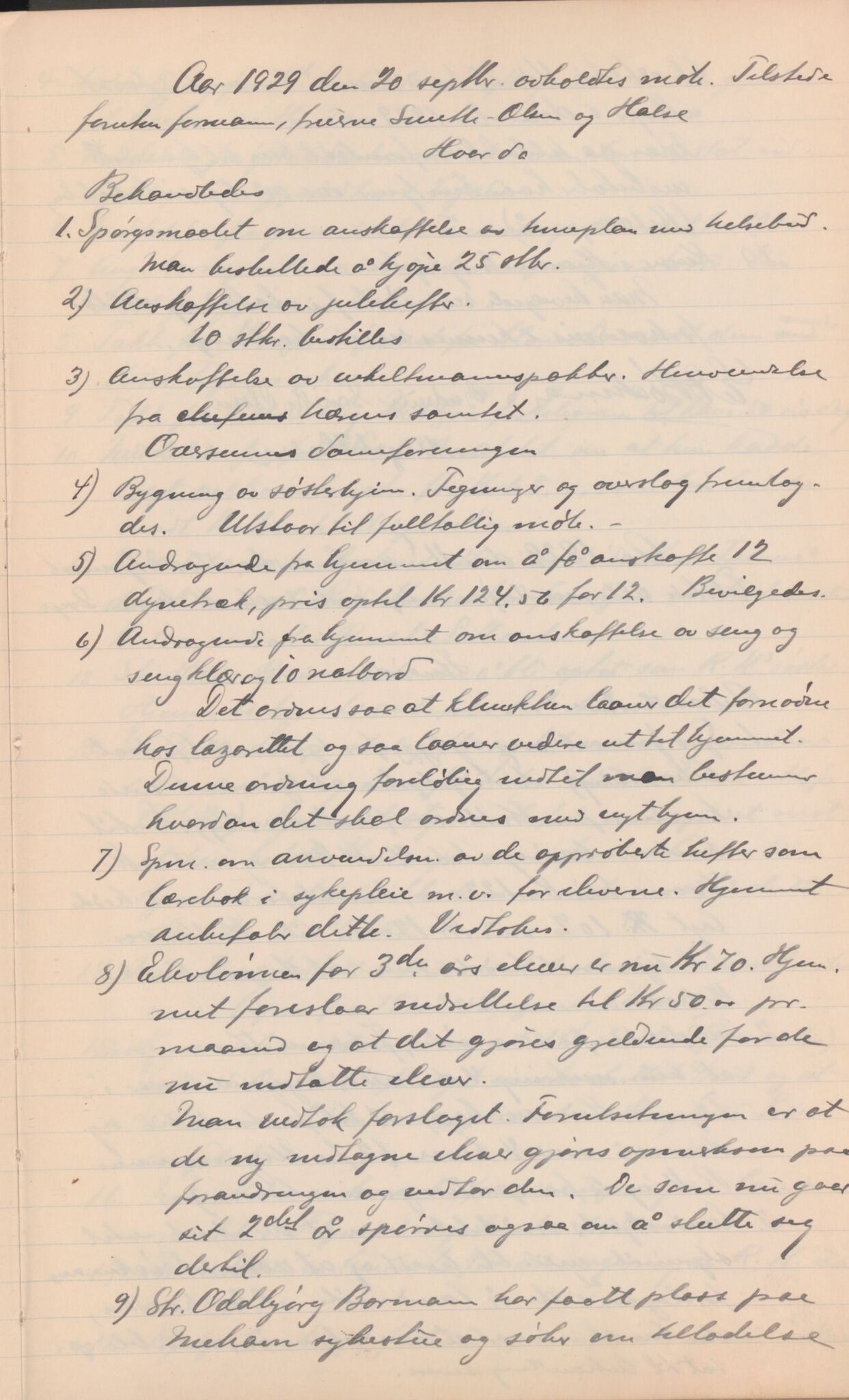 Trondheim Røde Kors, TRKO/PA-1204/A/Aa/L0002: Møtebok, 1929-1942, p. 7