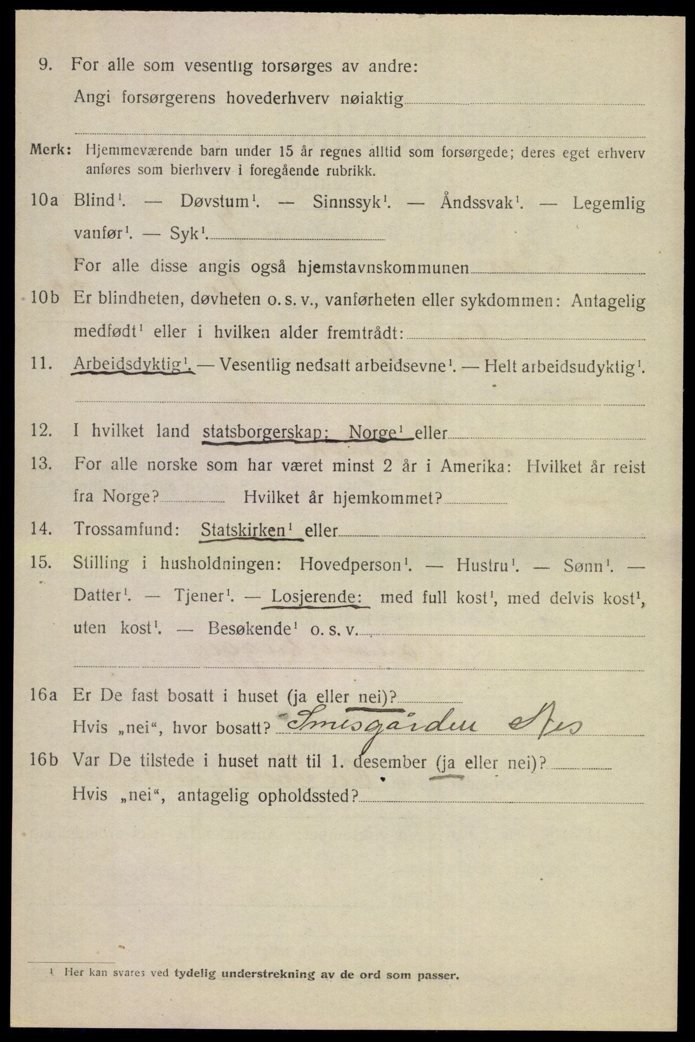 SAKO, 1920 census for Nes (Buskerud), 1920, p. 2483