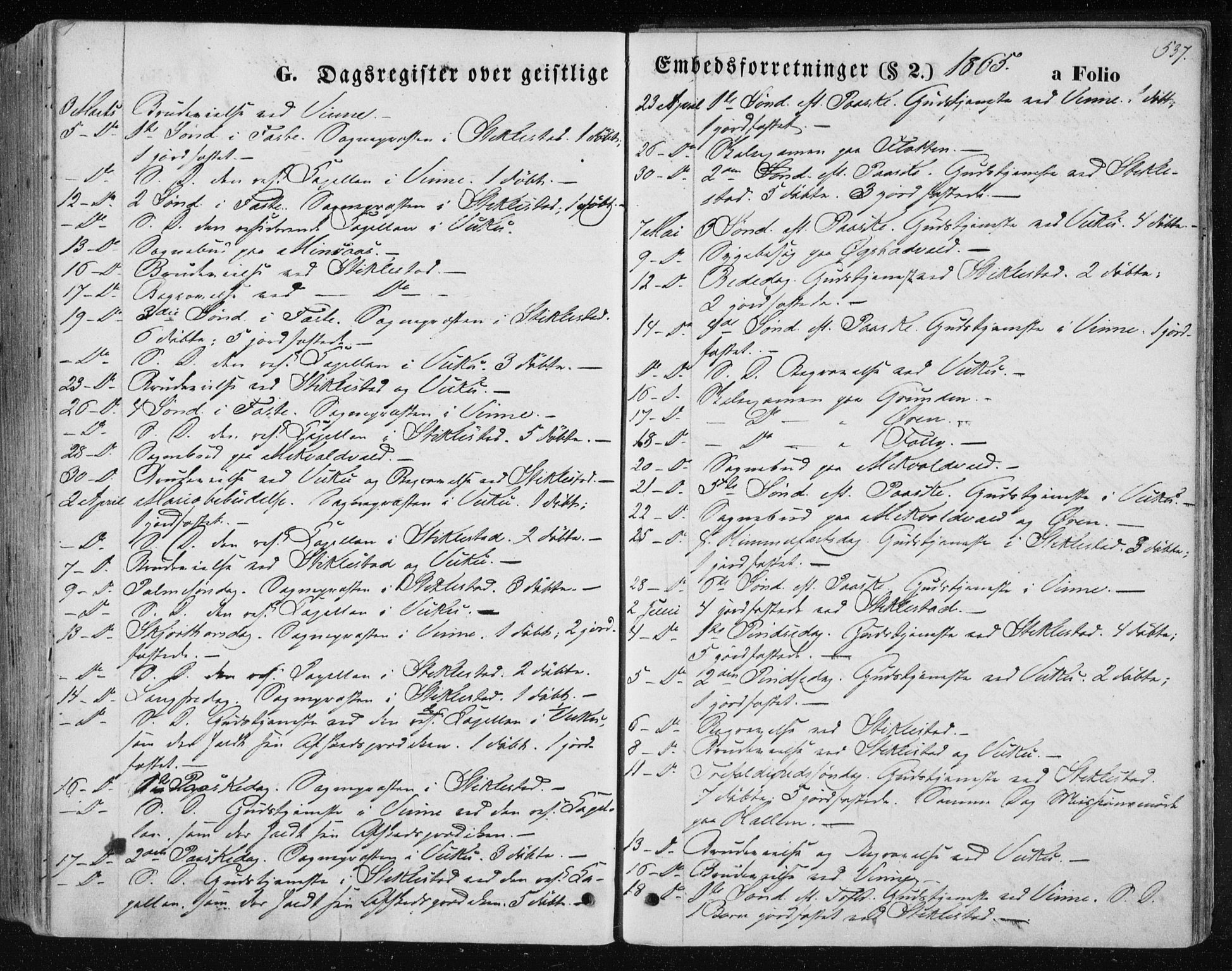 Ministerialprotokoller, klokkerbøker og fødselsregistre - Nord-Trøndelag, SAT/A-1458/723/L0241: Parish register (official) no. 723A10, 1860-1869, p. 537