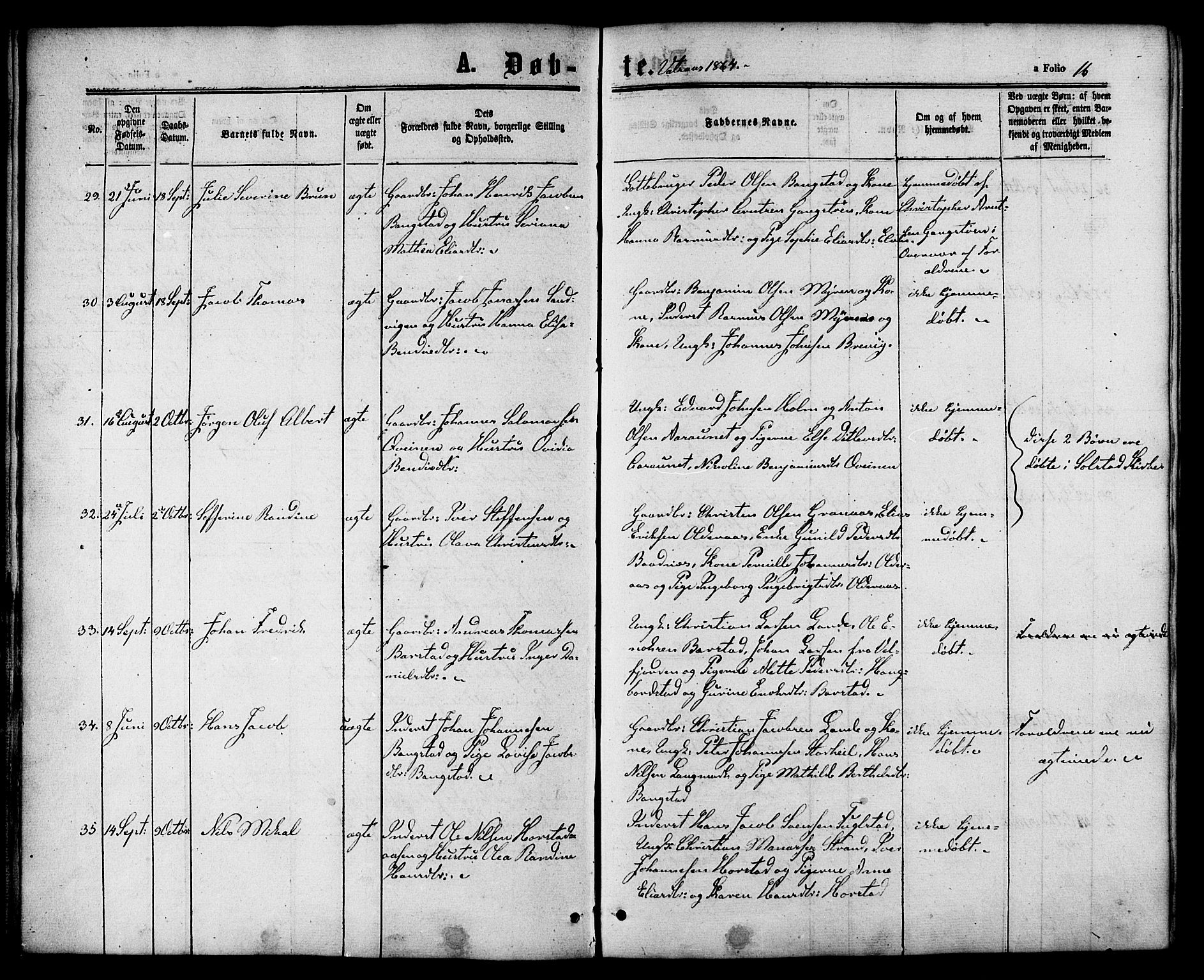 Ministerialprotokoller, klokkerbøker og fødselsregistre - Nordland, SAT/A-1459/810/L0146: Parish register (official) no. 810A08 /1, 1862-1874, p. 16