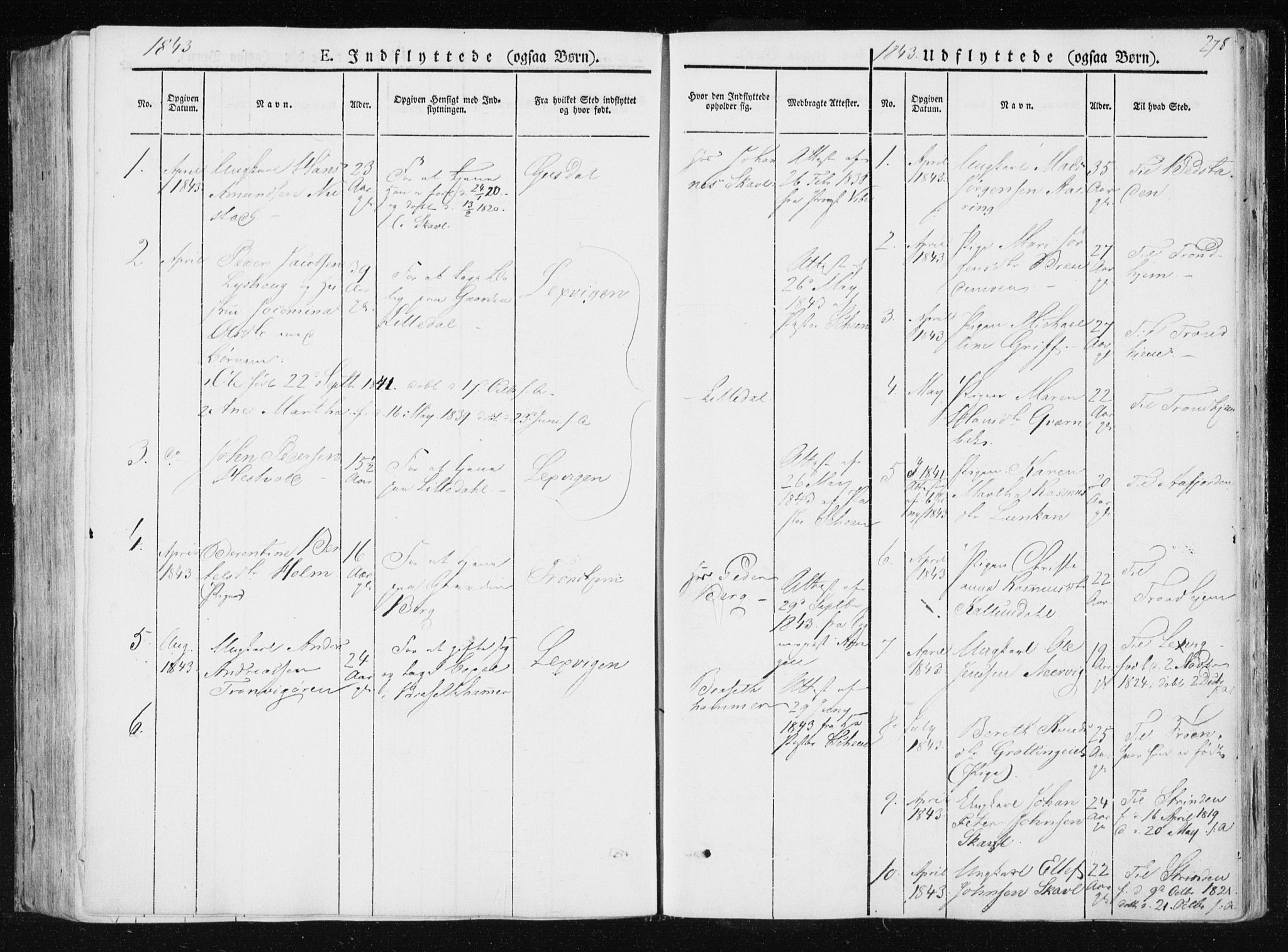 Ministerialprotokoller, klokkerbøker og fødselsregistre - Nord-Trøndelag, SAT/A-1458/733/L0323: Parish register (official) no. 733A02, 1843-1870, p. 278