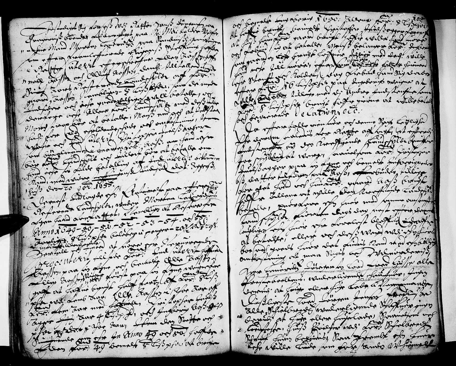 Eiker, Modum og Sigdal sorenskriveri, AV/SAKO-A-123/F/Fa/Faa/L0002: Tingbok, 1653-1657, p. 105