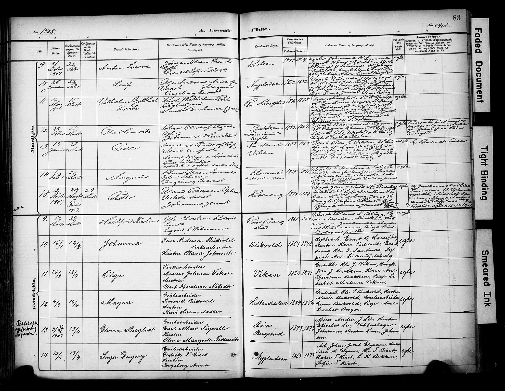 Ministerialprotokoller, klokkerbøker og fødselsregistre - Sør-Trøndelag, SAT/A-1456/681/L0936: Parish register (official) no. 681A14, 1899-1908, p. 83