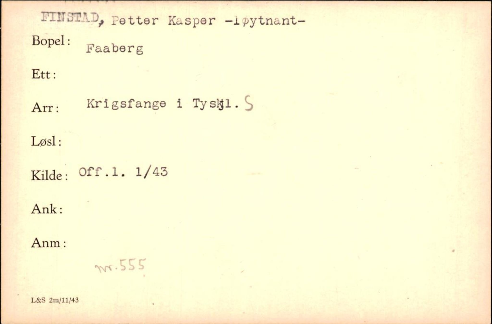 Forsvaret, Forsvarets krigshistoriske avdeling, AV/RA-RAFA-2017/Y/Yf/L0200: II-C-11-2102  -  Norske krigsfanger i Tyskland, 1940-1945, p. 260