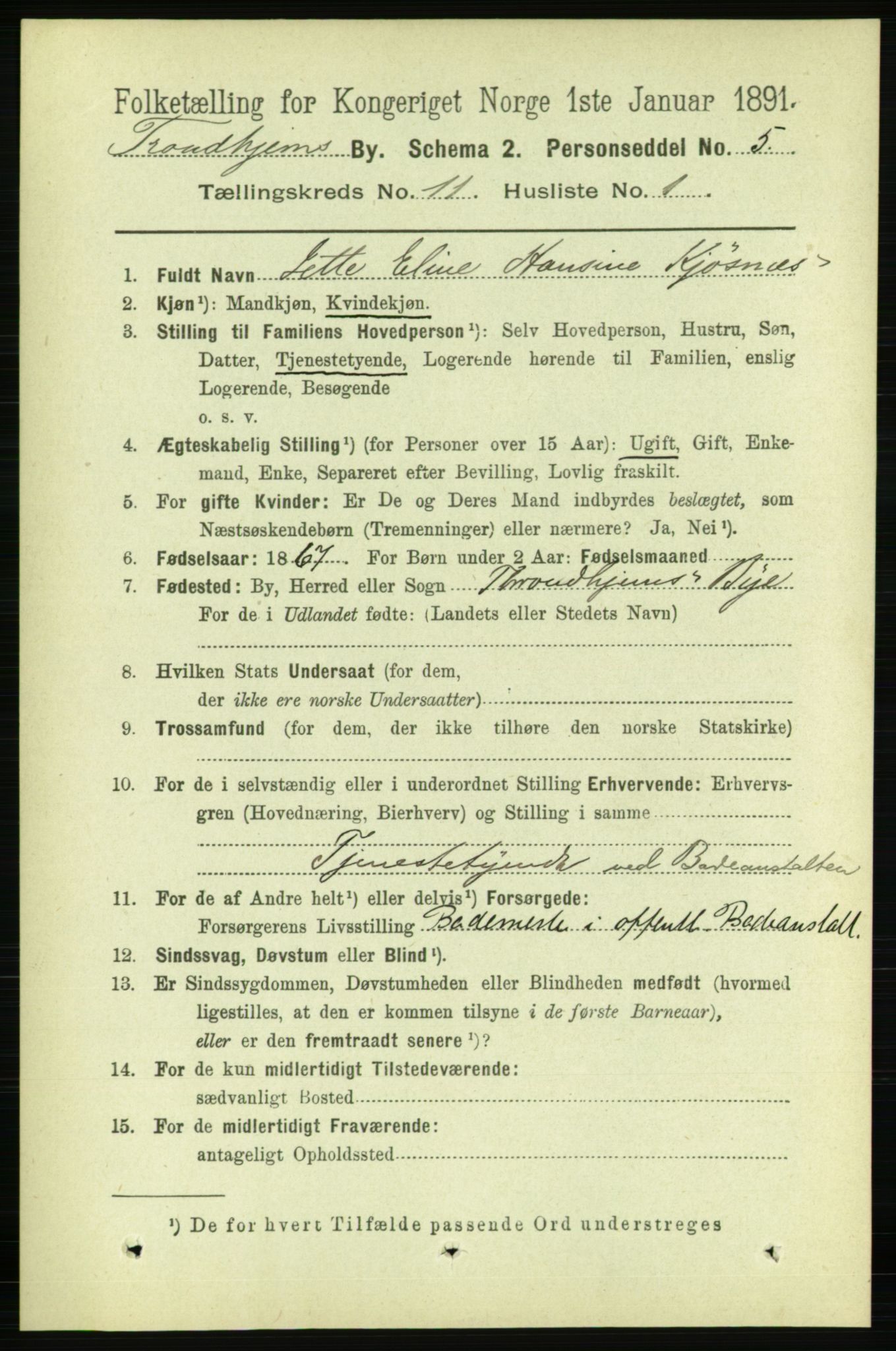 RA, 1891 census for 1601 Trondheim, 1891, p. 9281