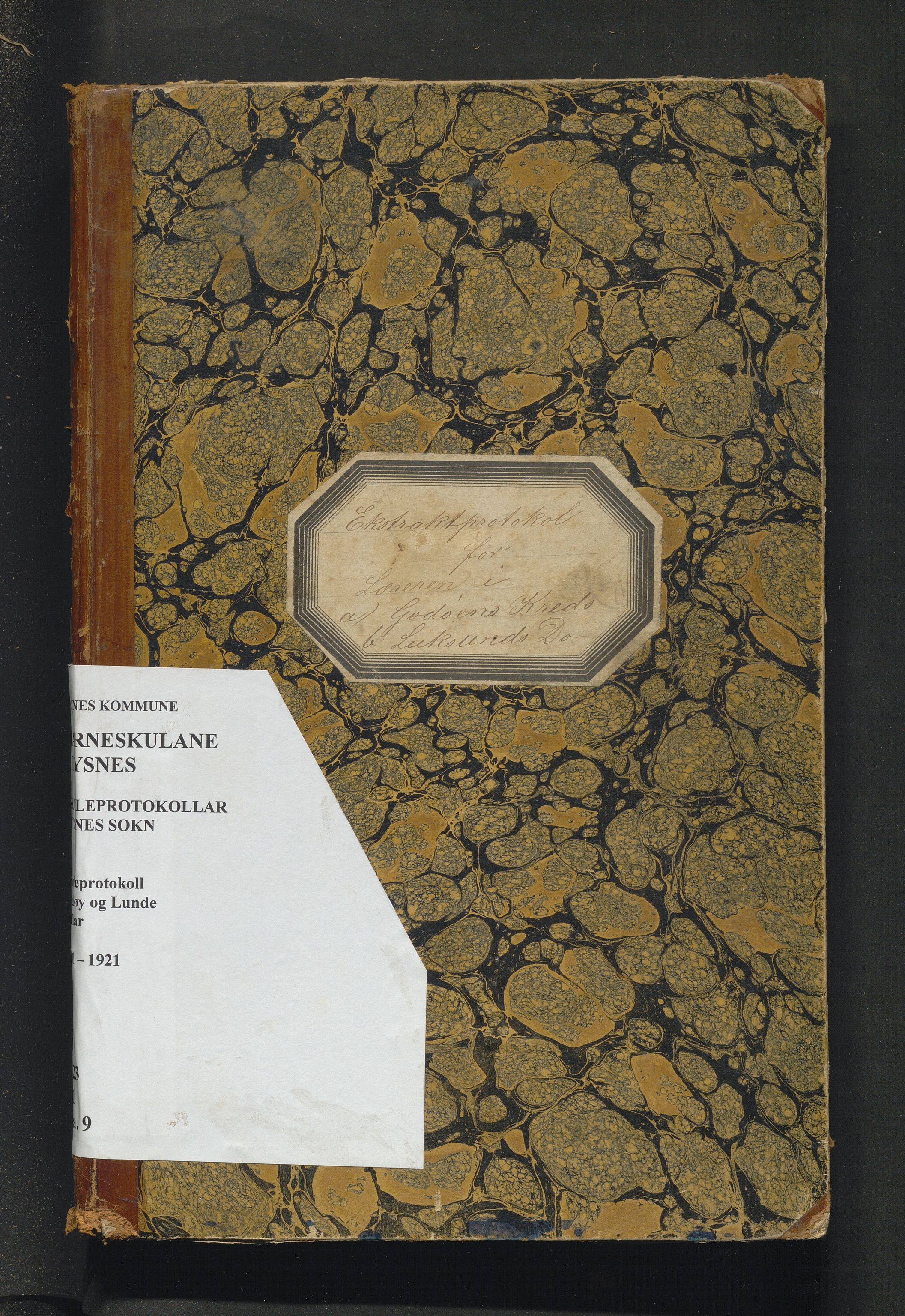 Tysnes kommune. Barneskulane, IKAH/1223-231/F/Fa/Faa/L0009: Skuleprotokoll for Godøy og Lunde krinsar, 1891-1921