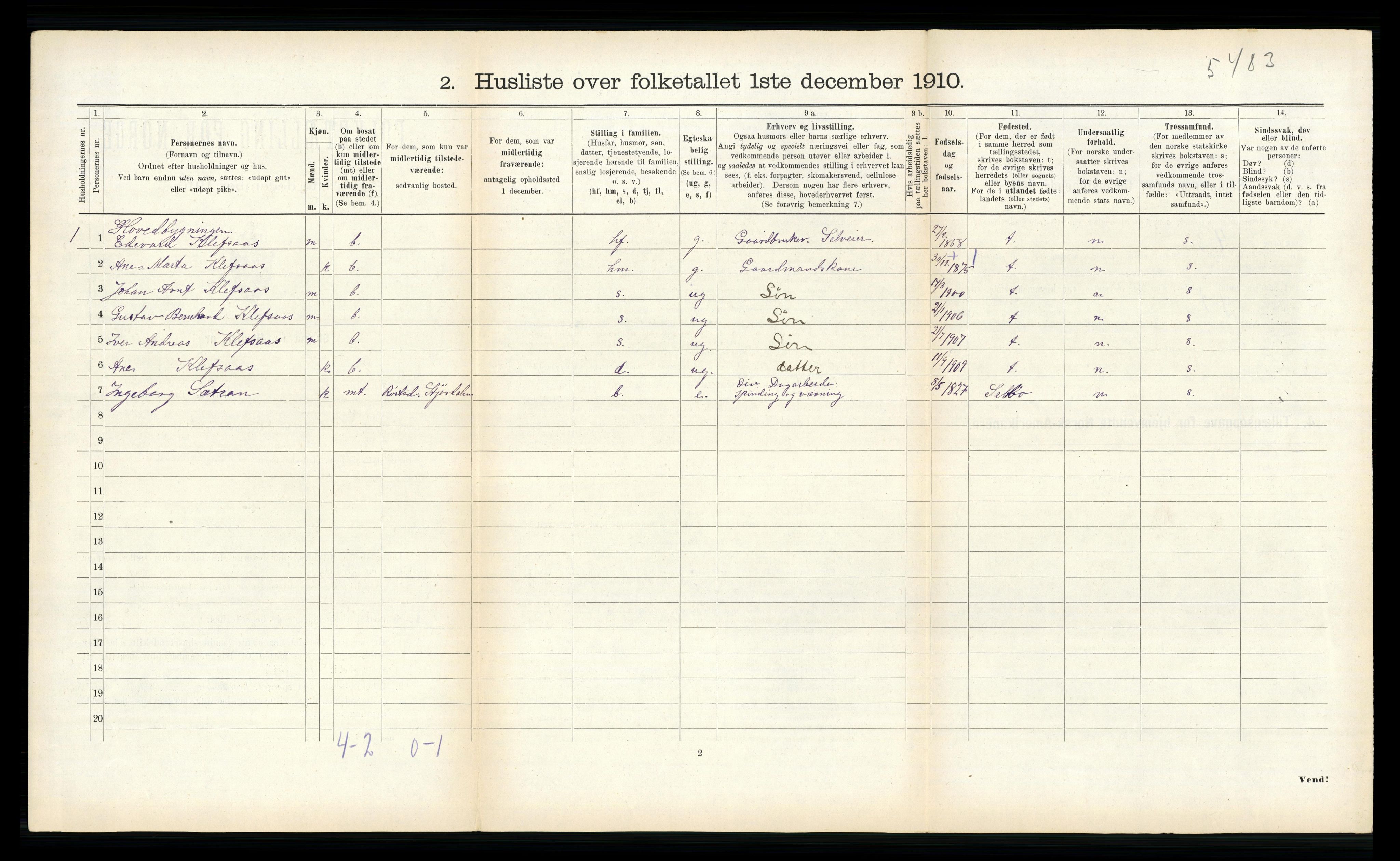 RA, 1910 census for Hegra, 1910, p. 269