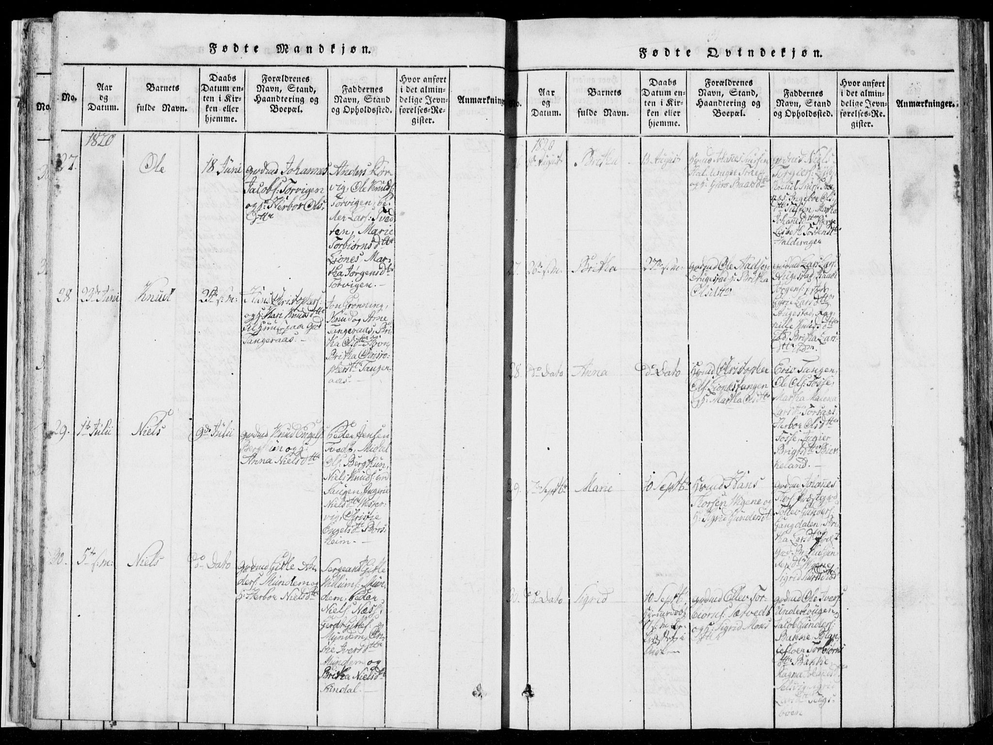 Strandebarm sokneprestembete, AV/SAB-A-78401/H/Hab: Parish register (copy) no. A  1, 1816-1826, p. 31