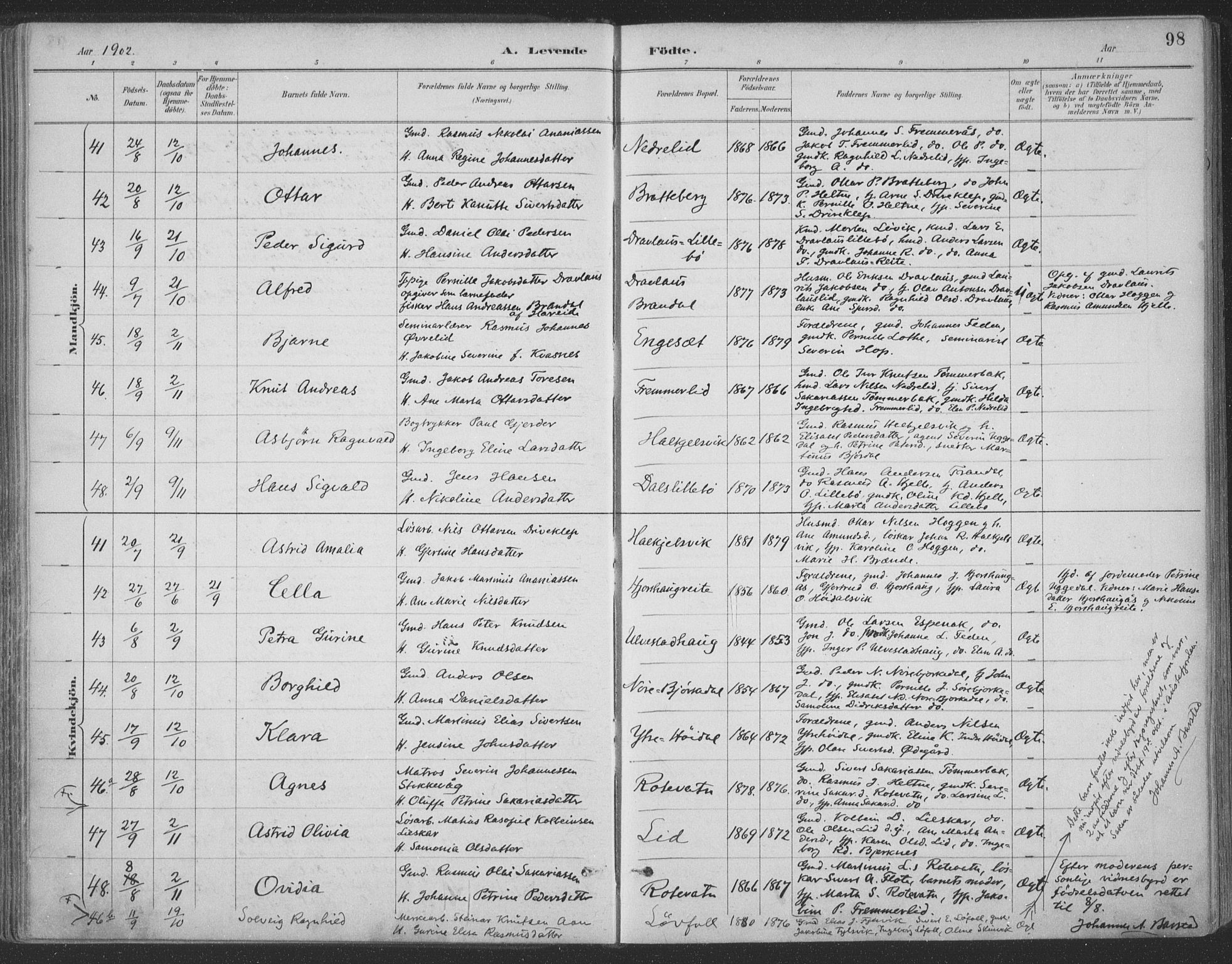 Ministerialprotokoller, klokkerbøker og fødselsregistre - Møre og Romsdal, AV/SAT-A-1454/511/L0142: Parish register (official) no. 511A09, 1891-1905, p. 98