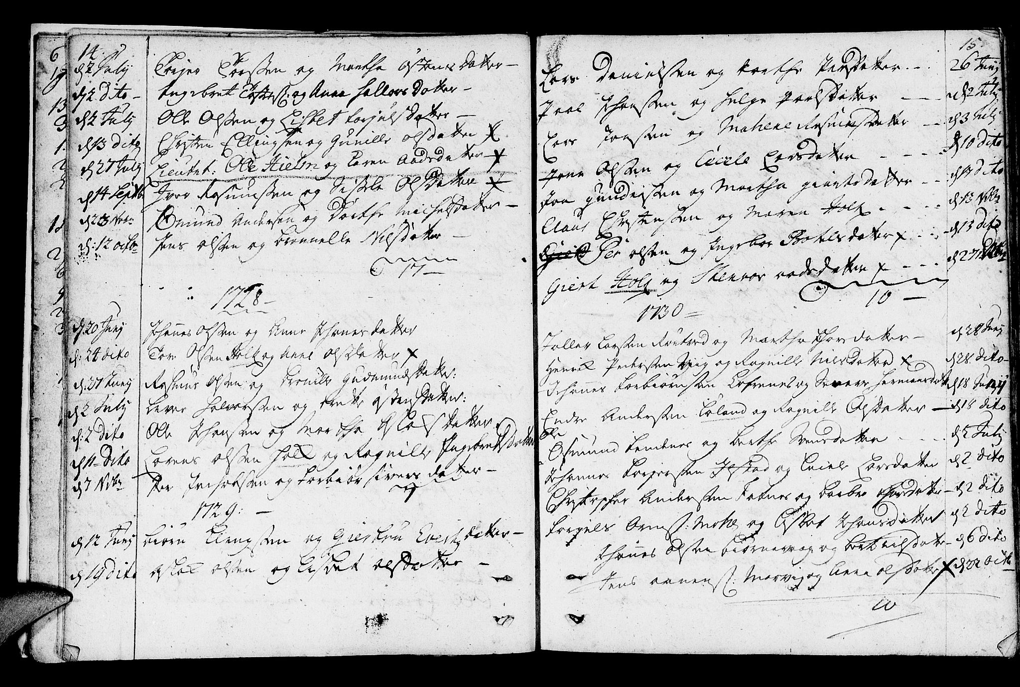 Jelsa sokneprestkontor, SAST/A-101842/01/IV: Parish register (official) no. A 1, 1695-1737, p. 14-15