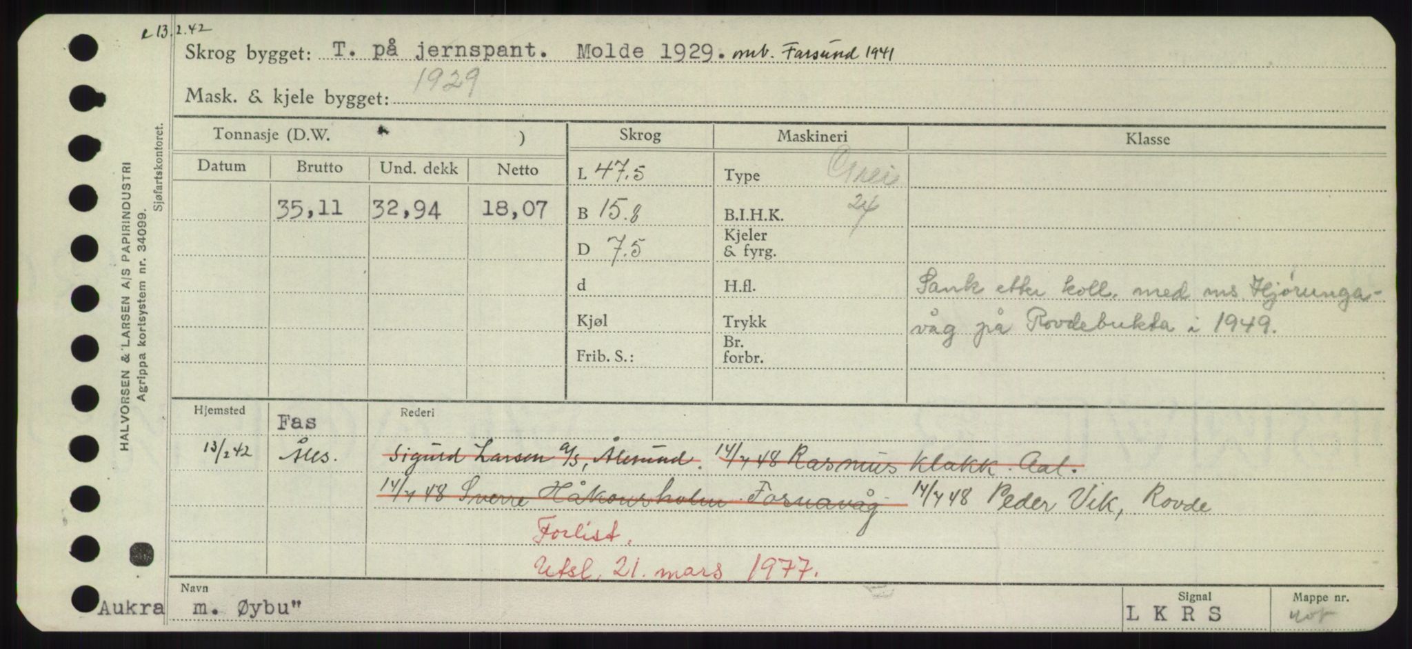 Sjøfartsdirektoratet med forløpere, Skipsmålingen, AV/RA-S-1627/H/Hd/L0041: Fartøy, Vi-Ås, p. 595