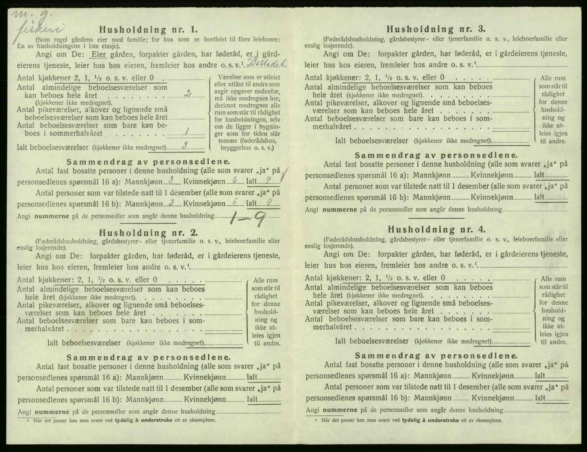 SAB, 1920 census for Fitjar, 1920, p. 504