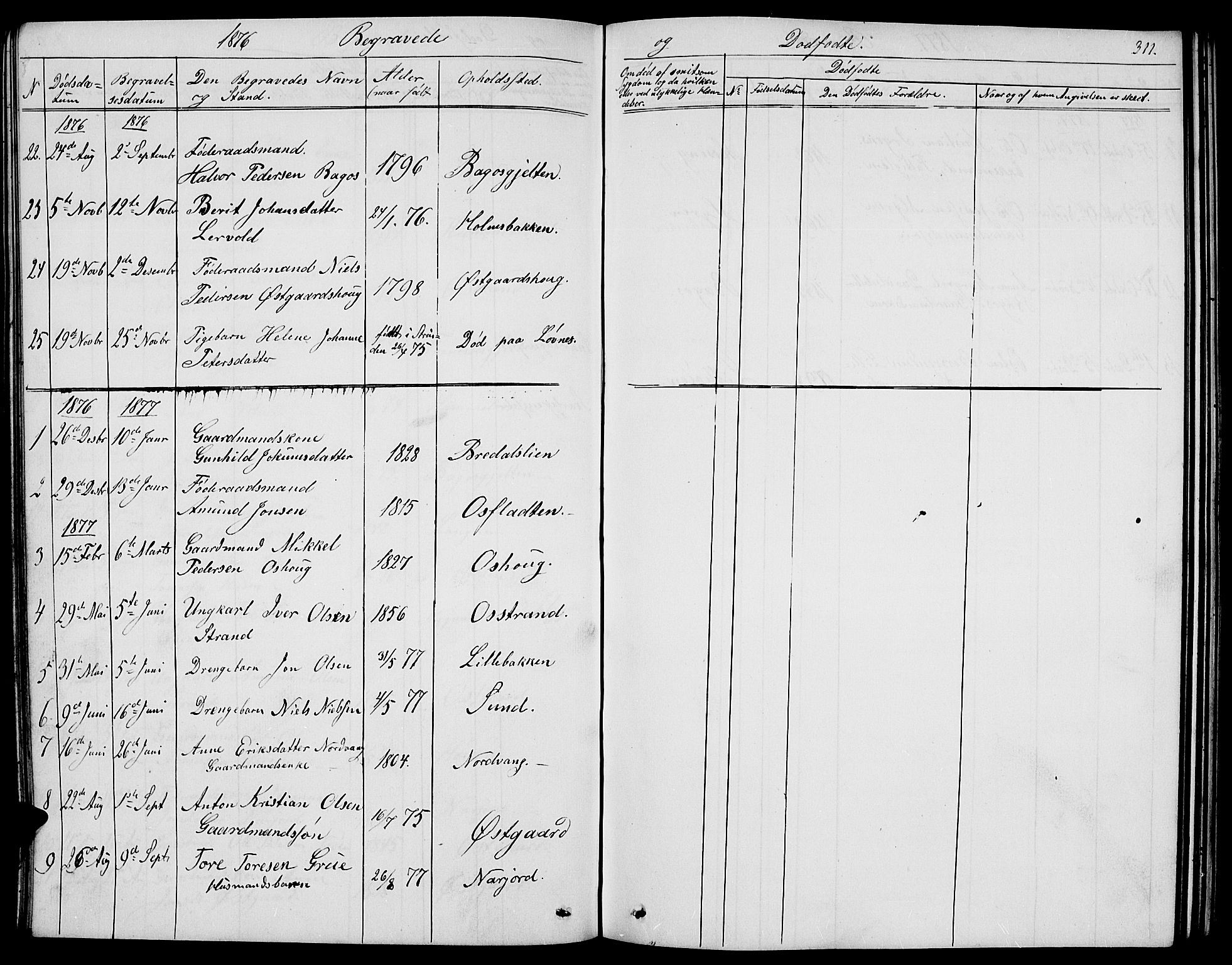 Tolga prestekontor, AV/SAH-PREST-062/L/L0004: Parish register (copy) no. 4, 1845-1887, p. 311