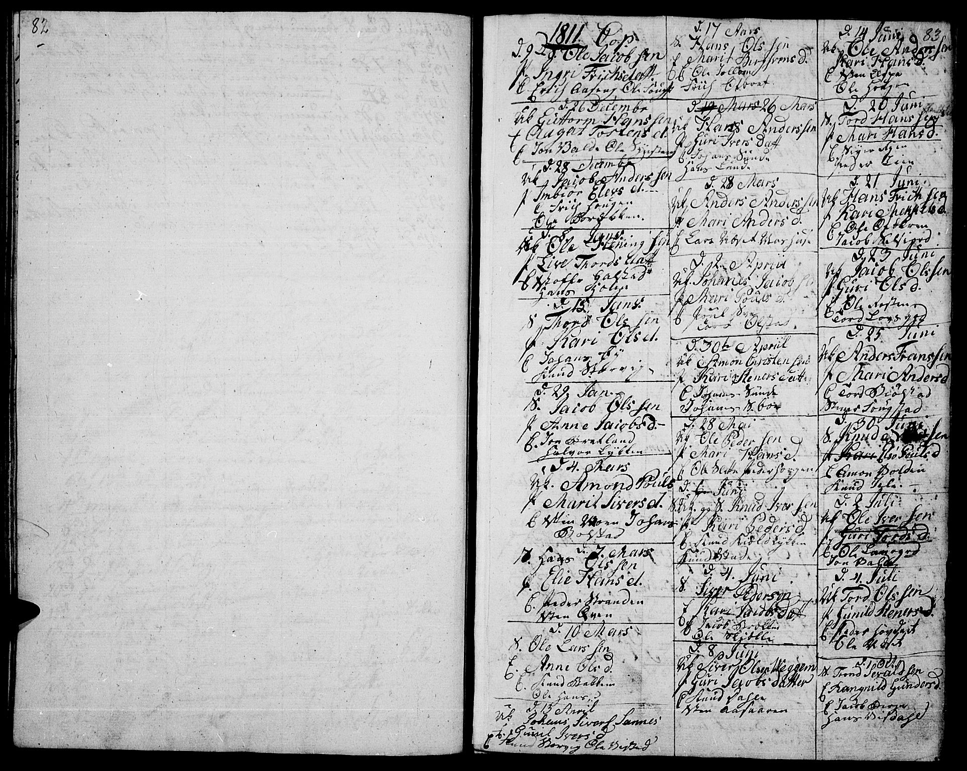 Vågå prestekontor, SAH/PREST-076/H/Ha/Haa/L0002: Parish register (official) no. 2, 1810-1815, p. 82-83