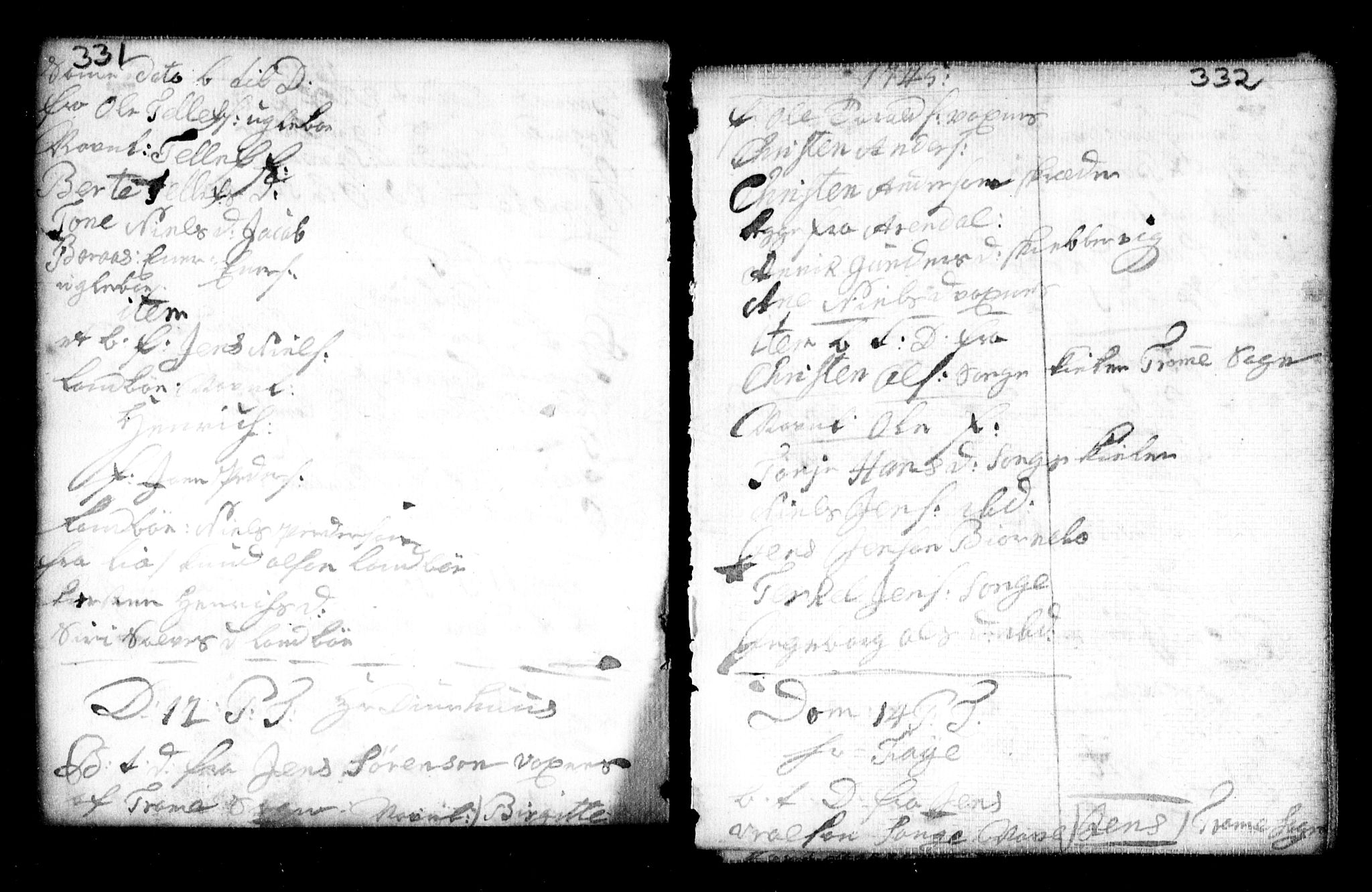 Holt sokneprestkontor, AV/SAK-1111-0021/F/Fa/L0002: Parish register (official) no. A 2, 1739-1753, p. 331-332