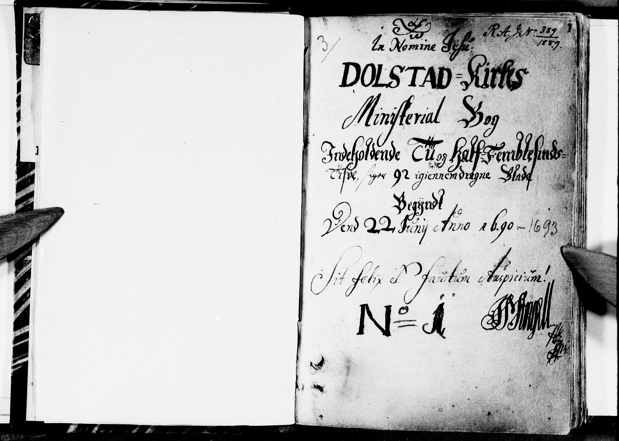 Ministerialprotokoller, klokkerbøker og fødselsregistre - Nordland, AV/SAT-A-1459/820/L0280: Parish register (official) no. 820A01, 1690-1693, p. 1