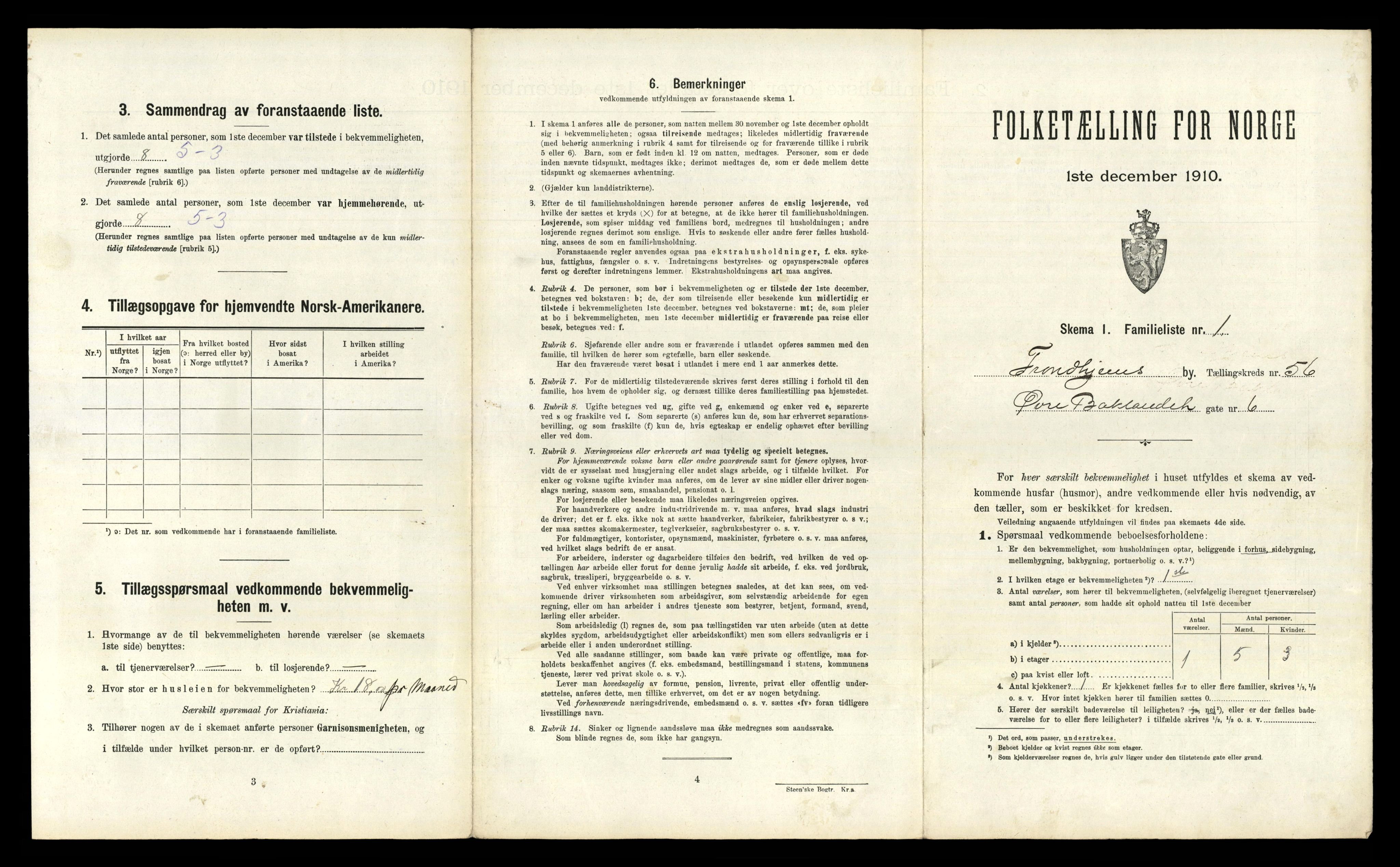 RA, 1910 census for Trondheim, 1910, p. 15143