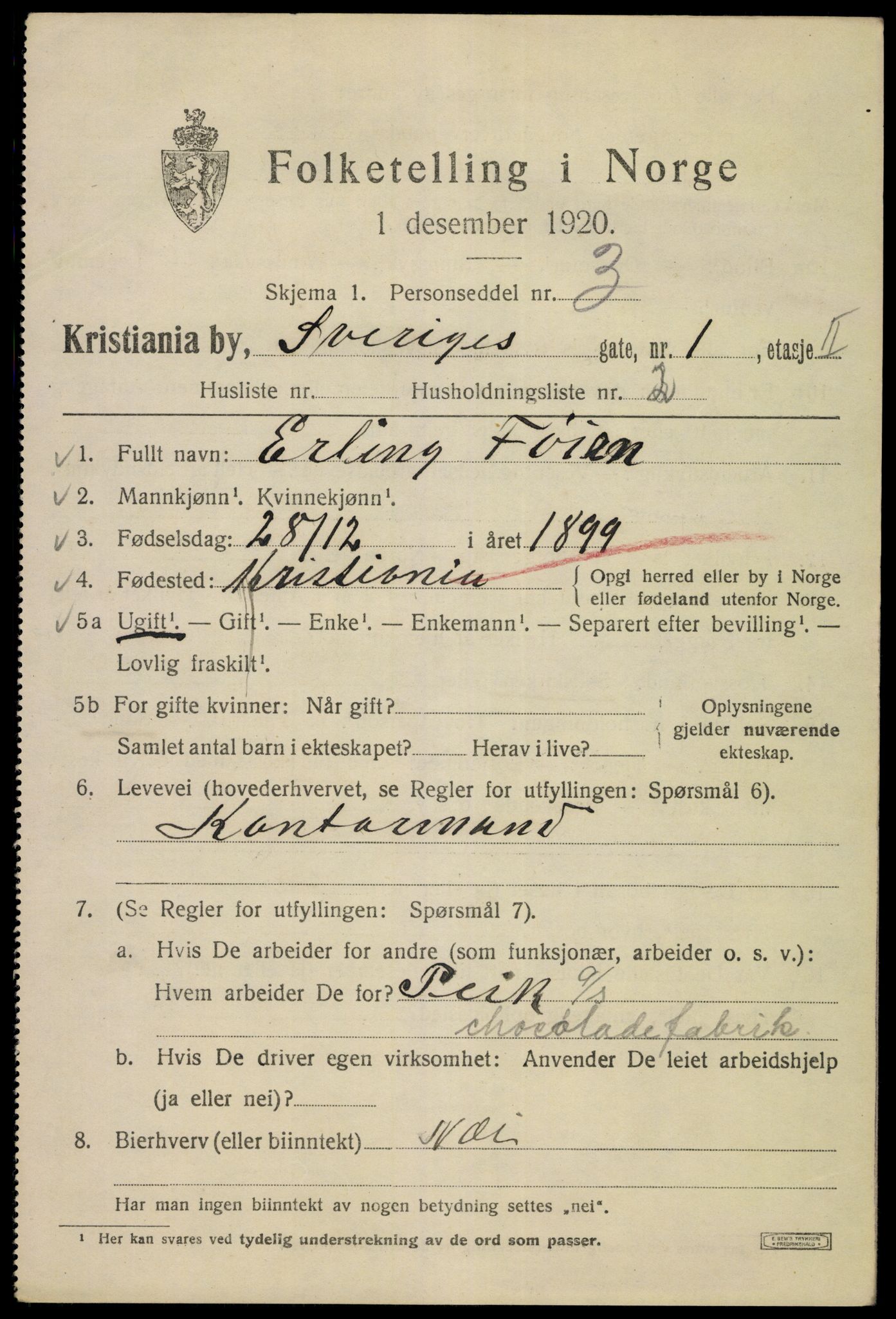 SAO, 1920 census for Kristiania, 1920, p. 558973