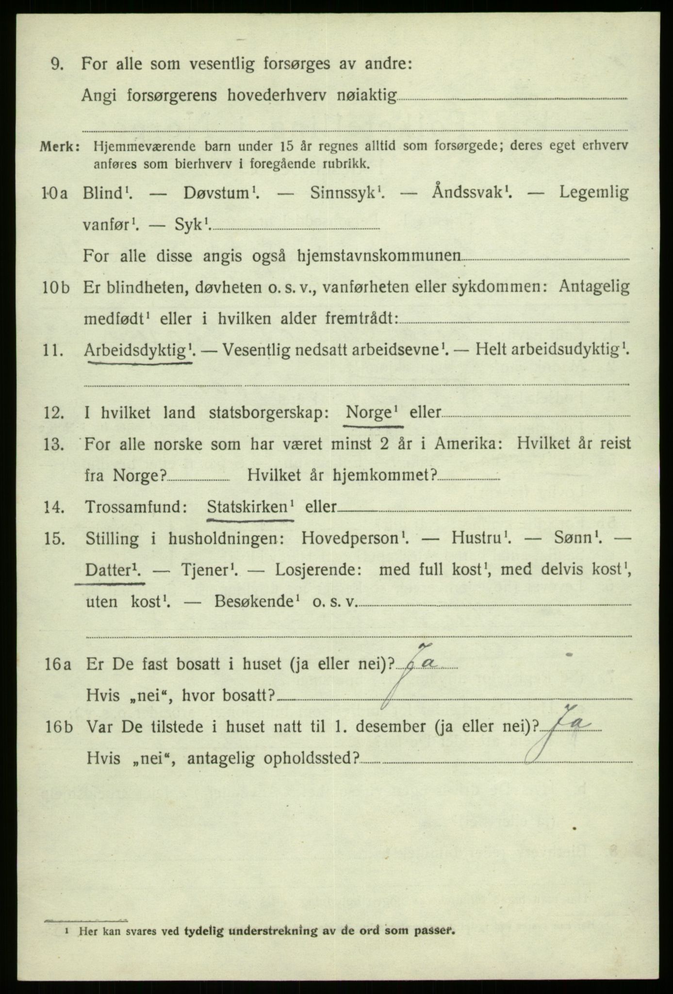 SAB, 1920 census for Lindås, 1920, p. 5438