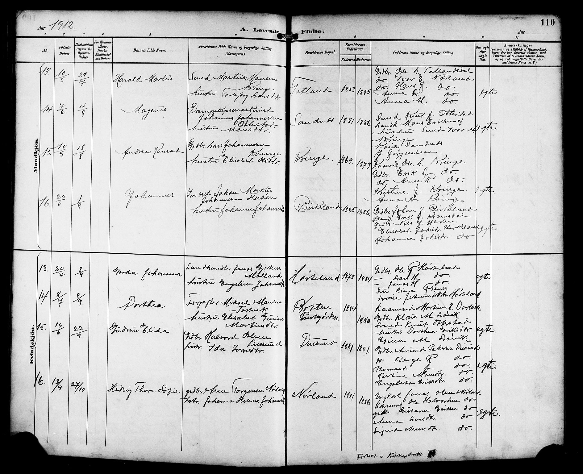 Masfjorden Sokneprestembete, AV/SAB-A-77001: Parish register (copy) no. B 1, 1892-1913, p. 110