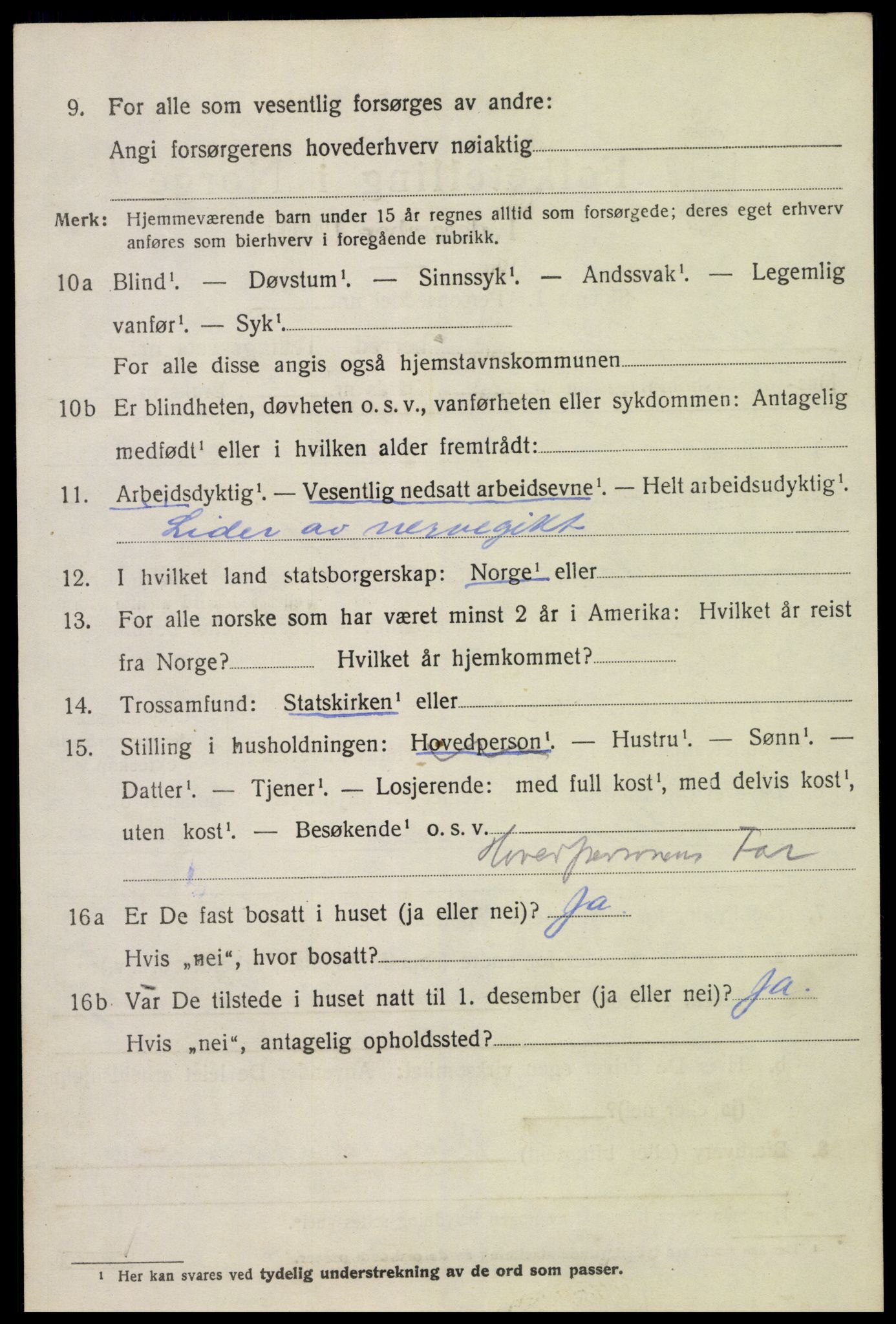 SAH, 1920 census for Romedal, 1920, p. 11222