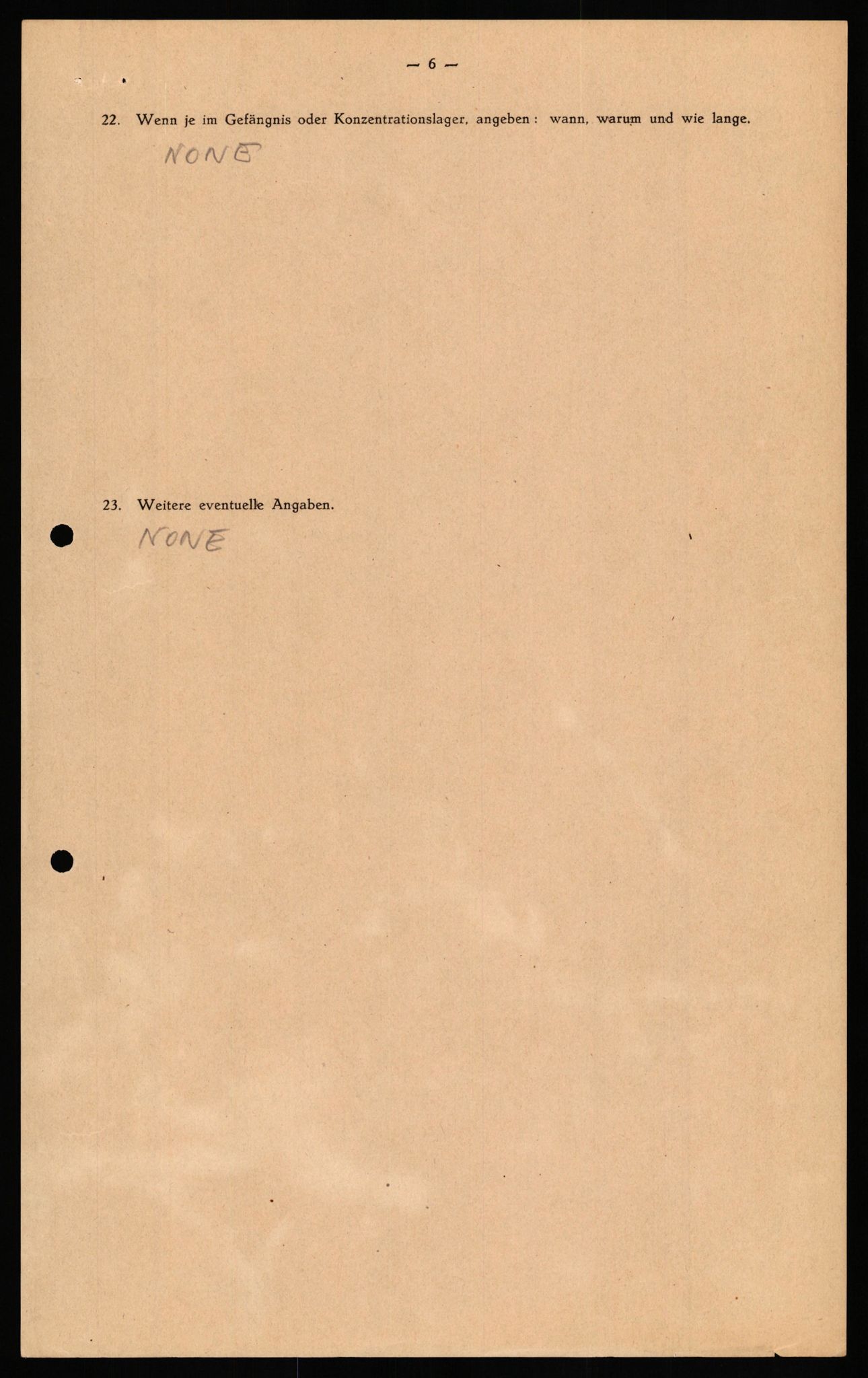Forsvaret, Forsvarets overkommando II, AV/RA-RAFA-3915/D/Db/L0029: CI Questionaires. Tyske okkupasjonsstyrker i Norge. Tyskere., 1945-1946, p. 466