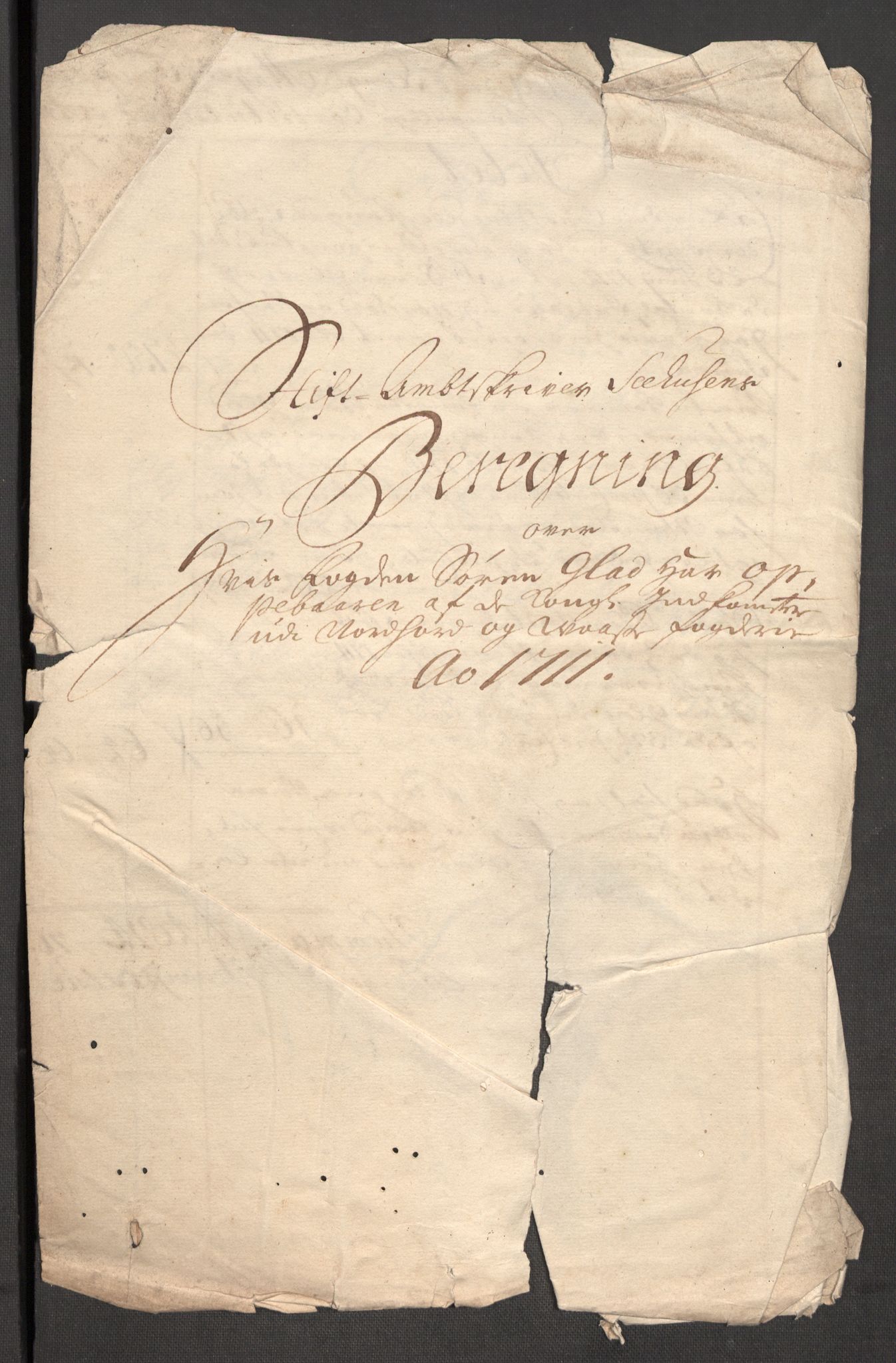 Rentekammeret inntil 1814, Reviderte regnskaper, Fogderegnskap, AV/RA-EA-4092/R51/L3192: Fogderegnskap Nordhordland og Voss, 1711, p. 373